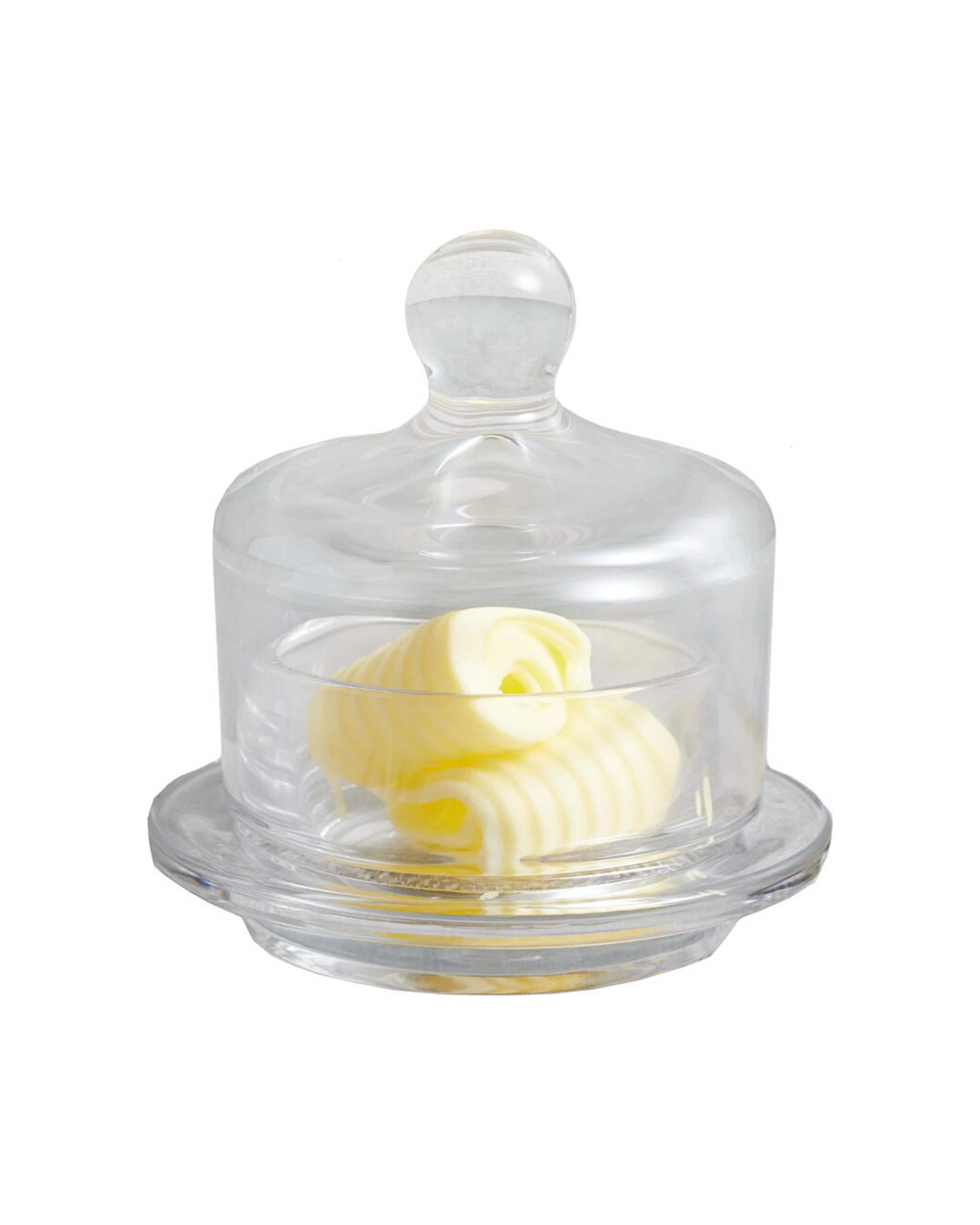 4 Artesa 4PK Mini Glass Serving Cloche Butter Spread Soft Cheese 9x9.5cm - Clear, 4 of 5