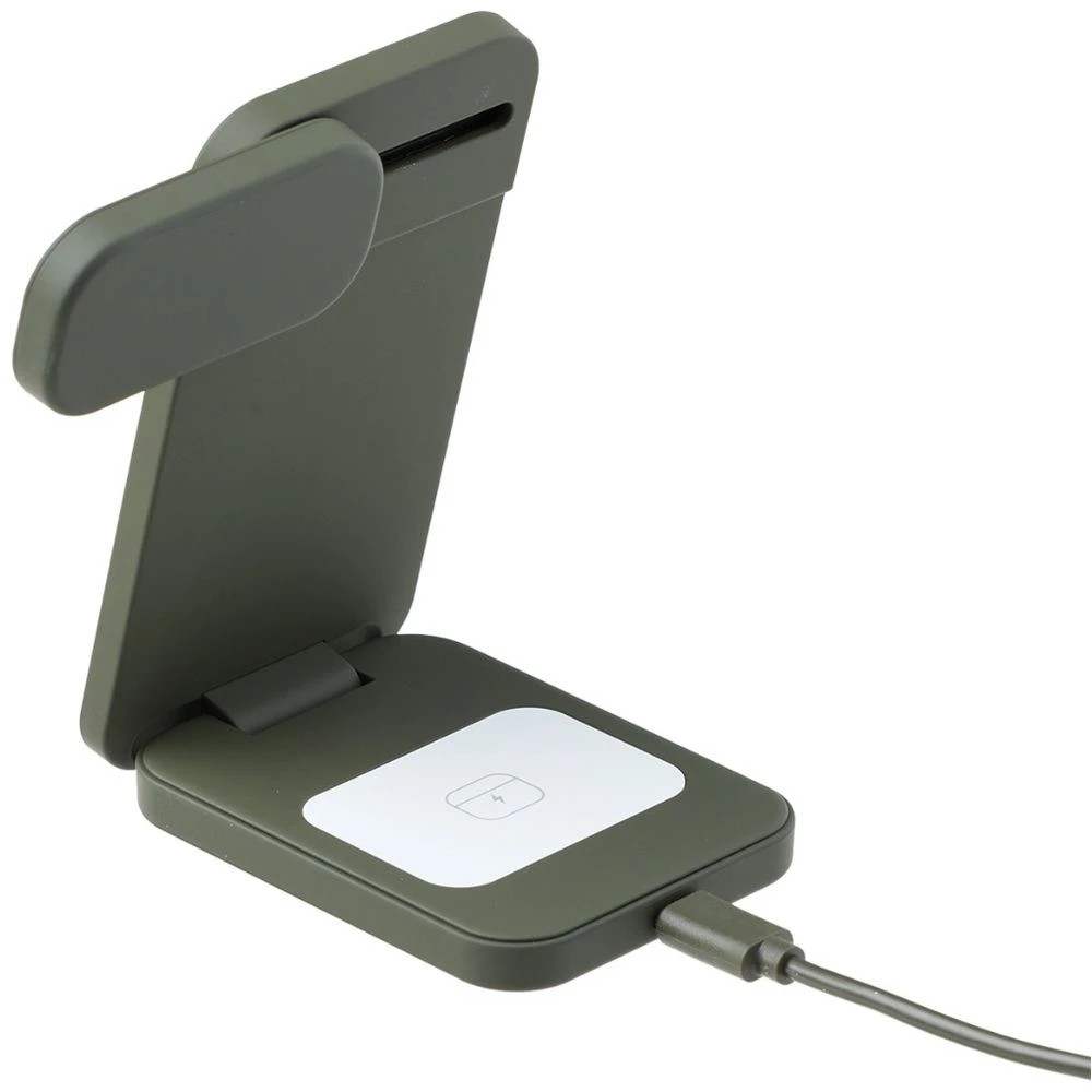 4 Otto On The Go Foldable 3 in 1 Wireless Charging Stand Green, 4 of 8