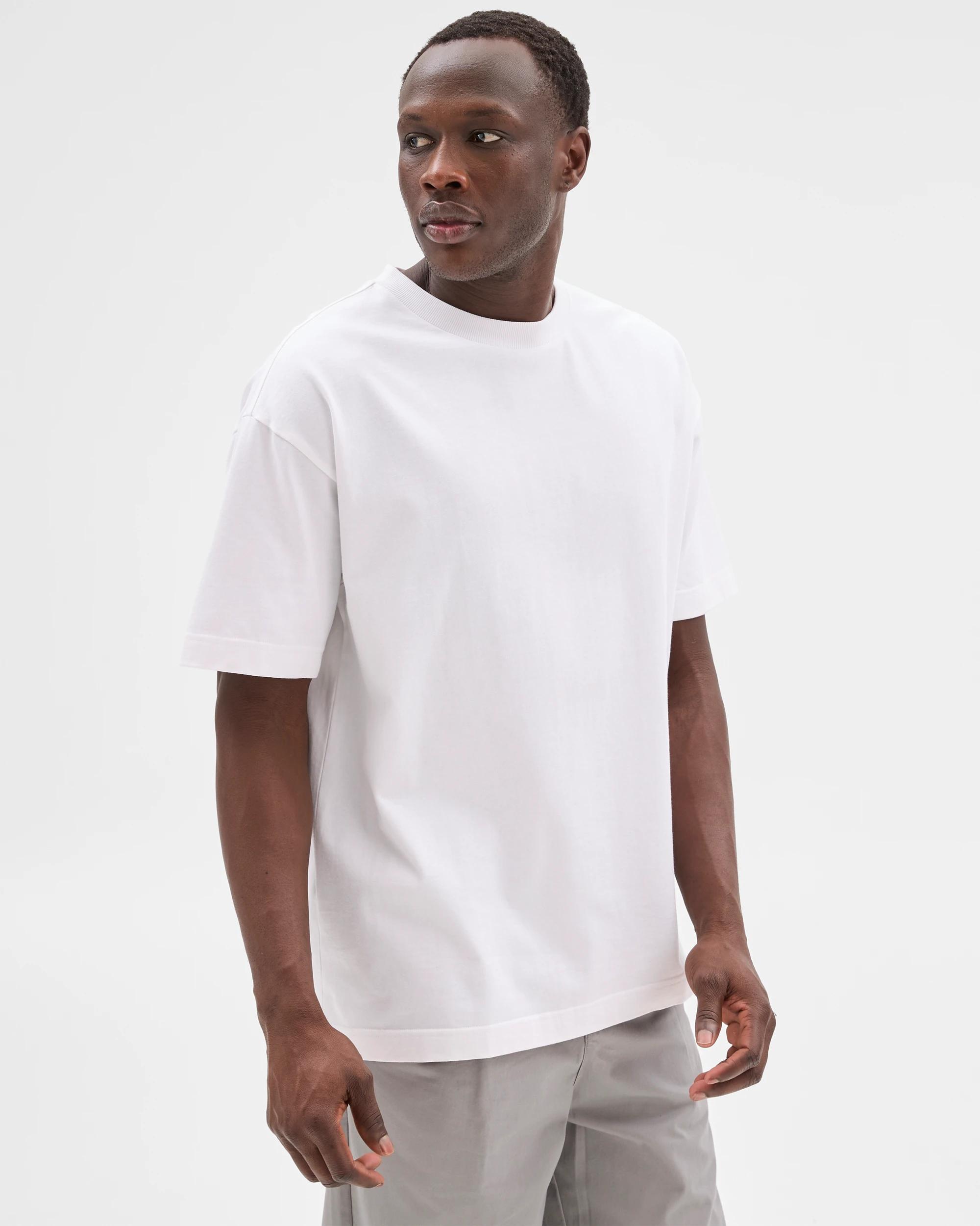 5 Commons Australian Cotton Oversized Heavy Core T-shirt WHITE, 5 of 9