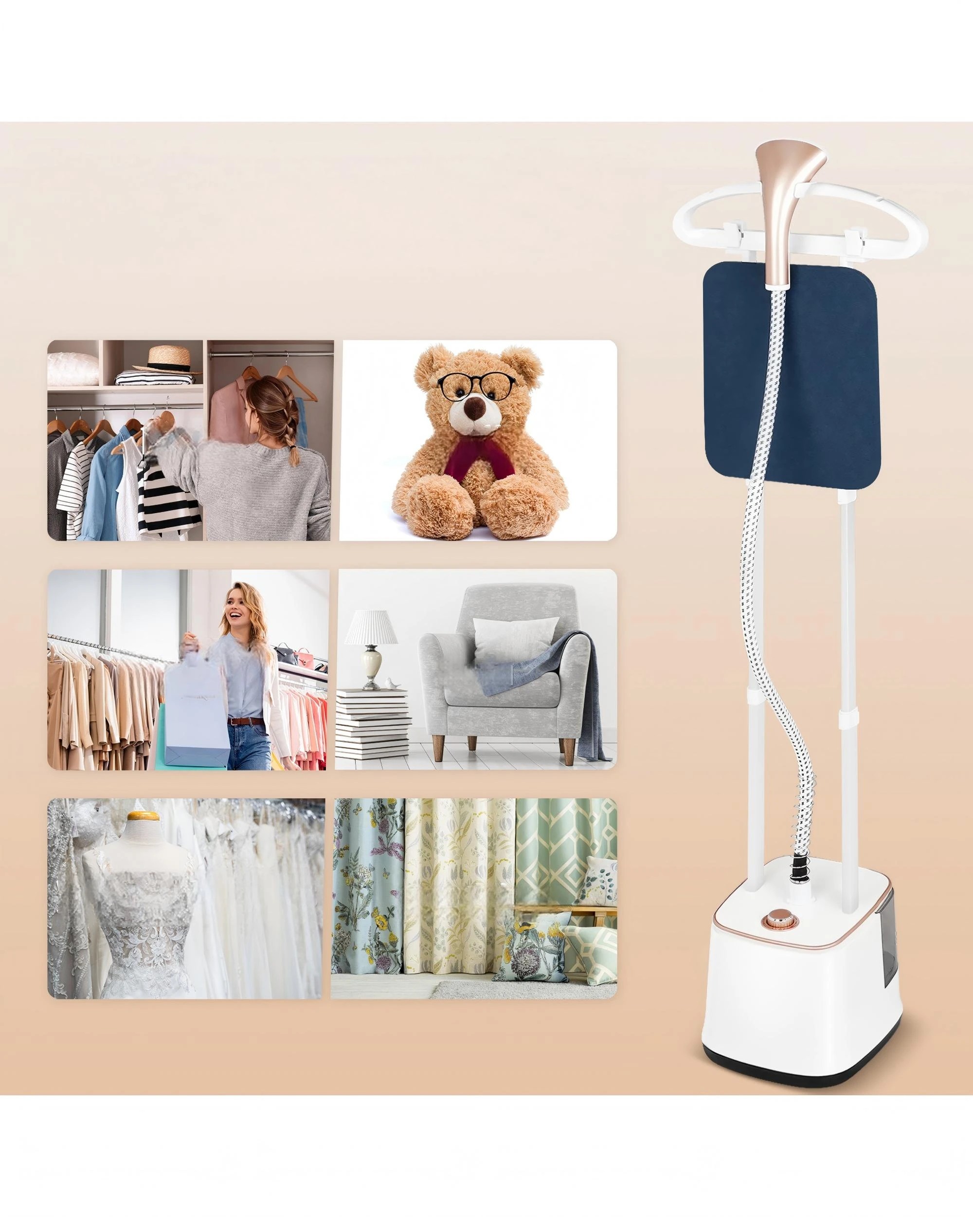 3 Advwin Standing Garment Steamer, 2000w Clothes Steamer With 2.7l Tank, Portable Steam Iron Wrinkle Remover, 3 of 7