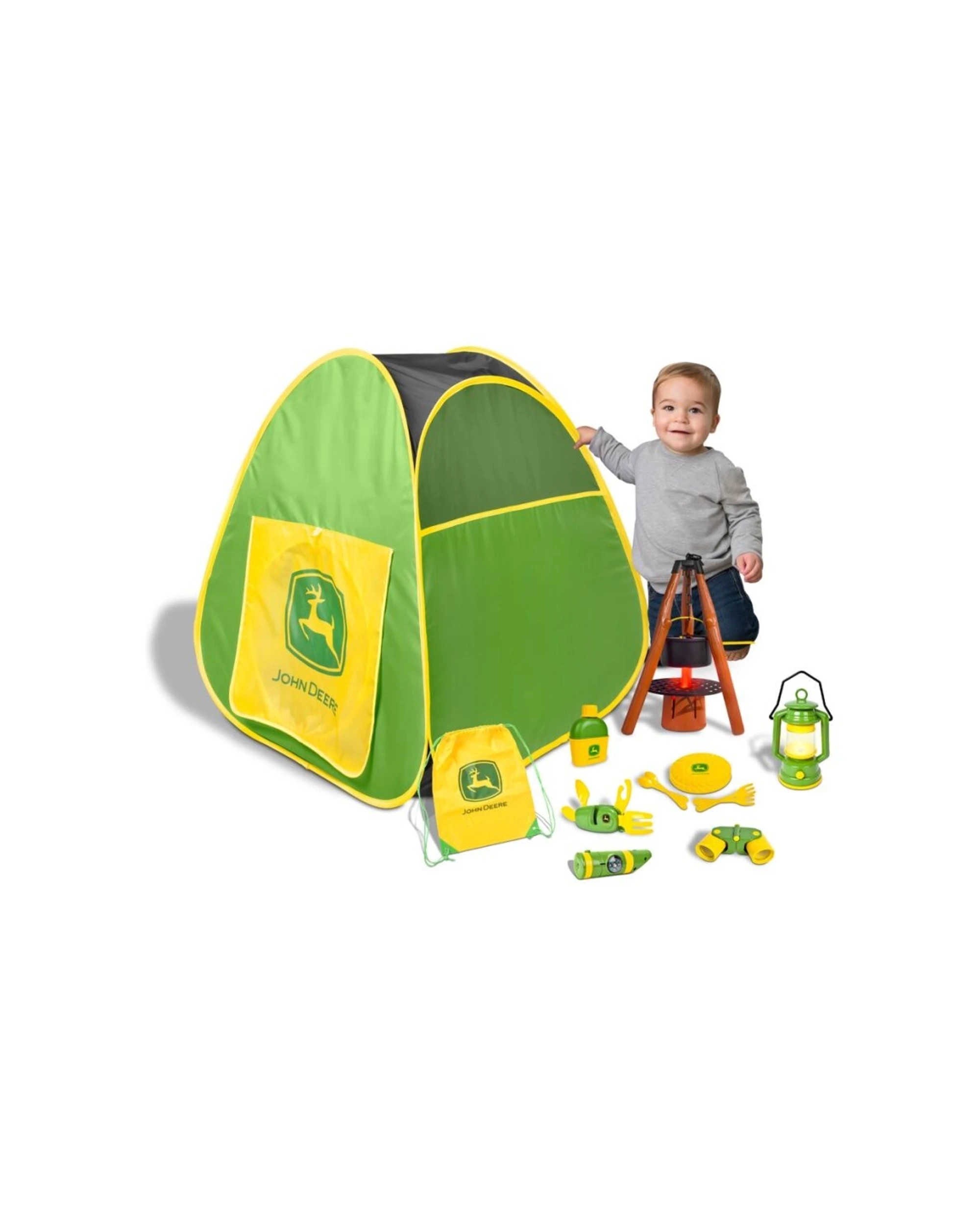 2 John Deere 18pc Pop-Up Camping Set With Interactive Fire Pit and Accessories Kids - Multi, 2 of 5