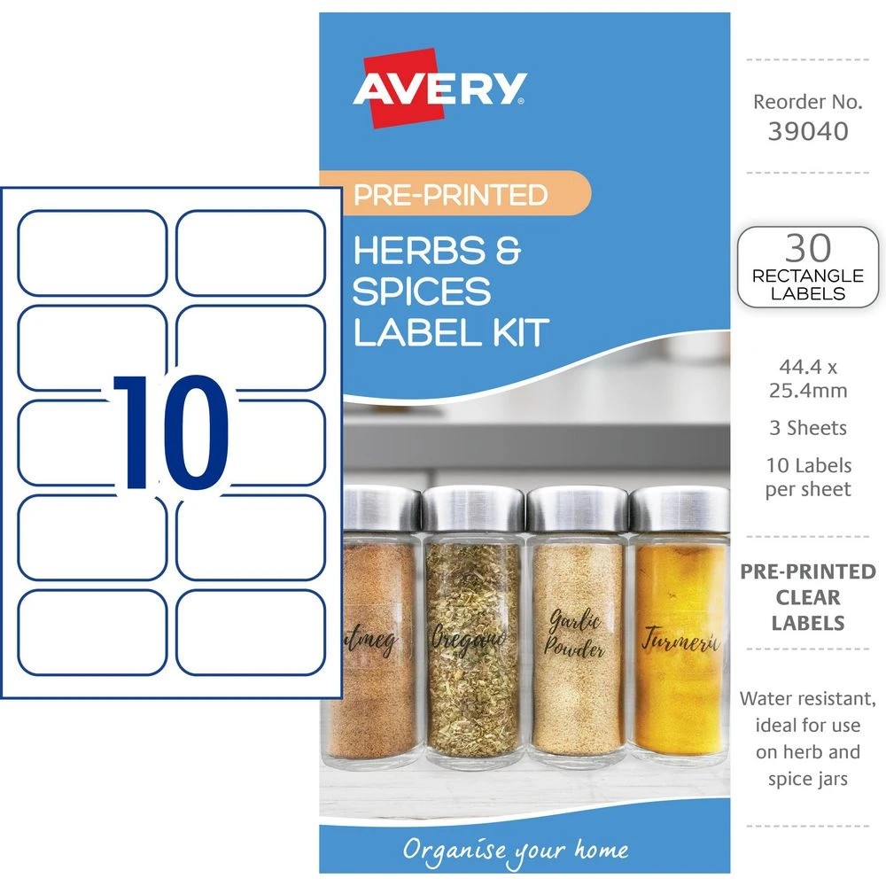 2 Avery 10UP Herbs & Spices Label Starter Kit 3 Sheets, 2 of 5