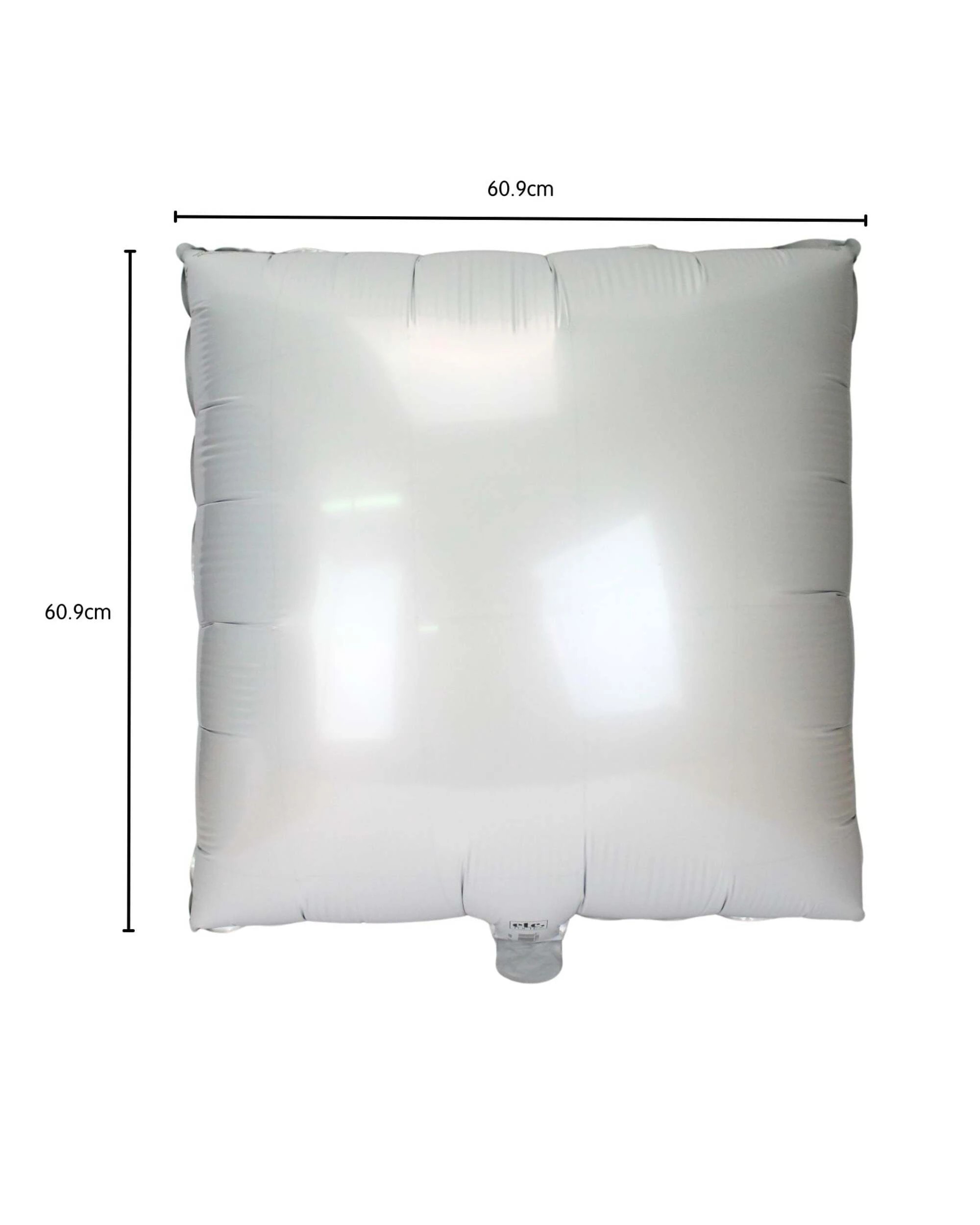 6 Meteor Double Sided 60cm and White Square Foil Balloon - Black, 6 of 10