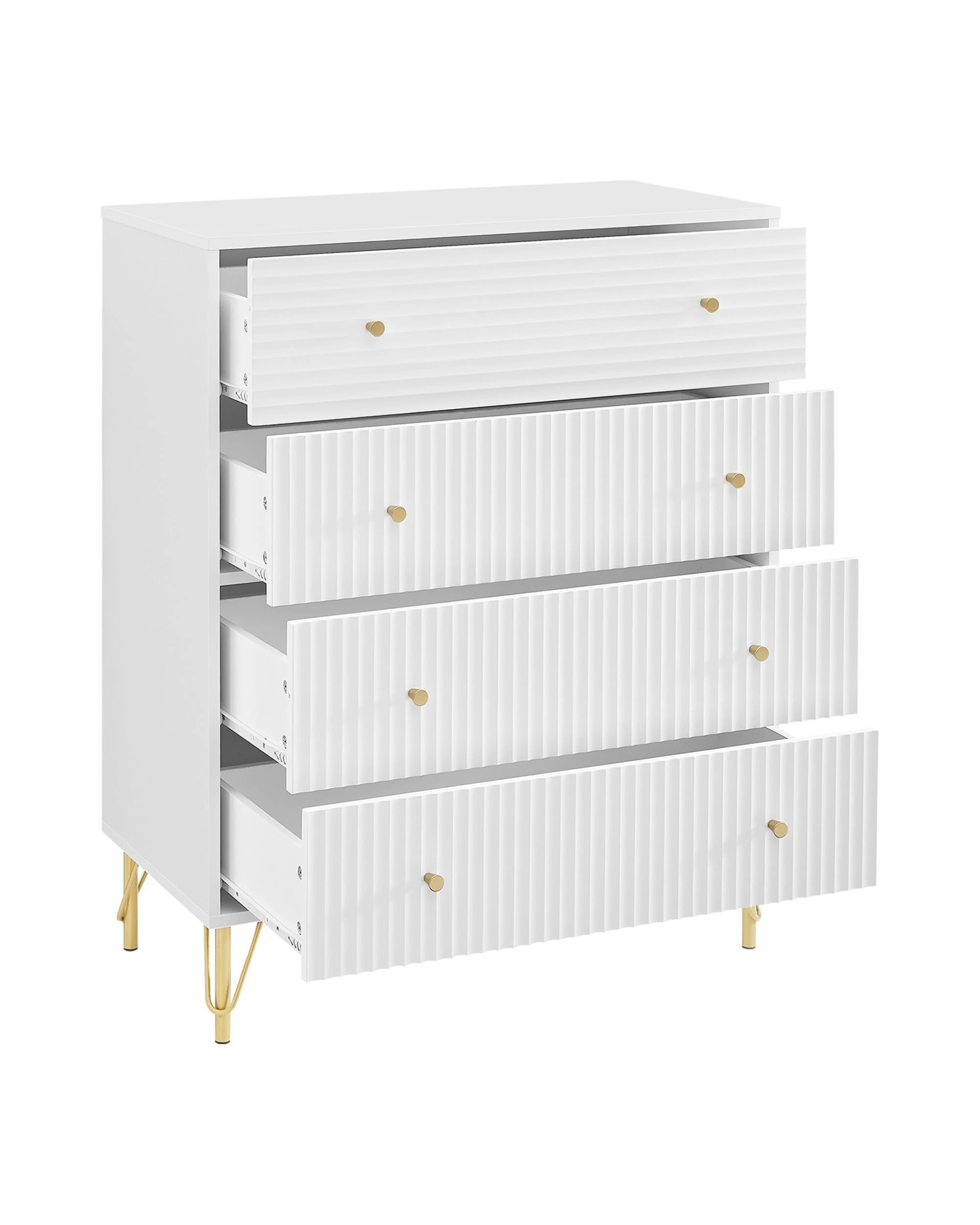 4 Sarantino Rocco Chest of Drawers - White, 4 of 9