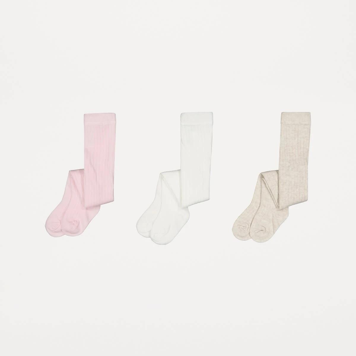 1 3 Pack Rib Tights Neapolitan, 1 of 3