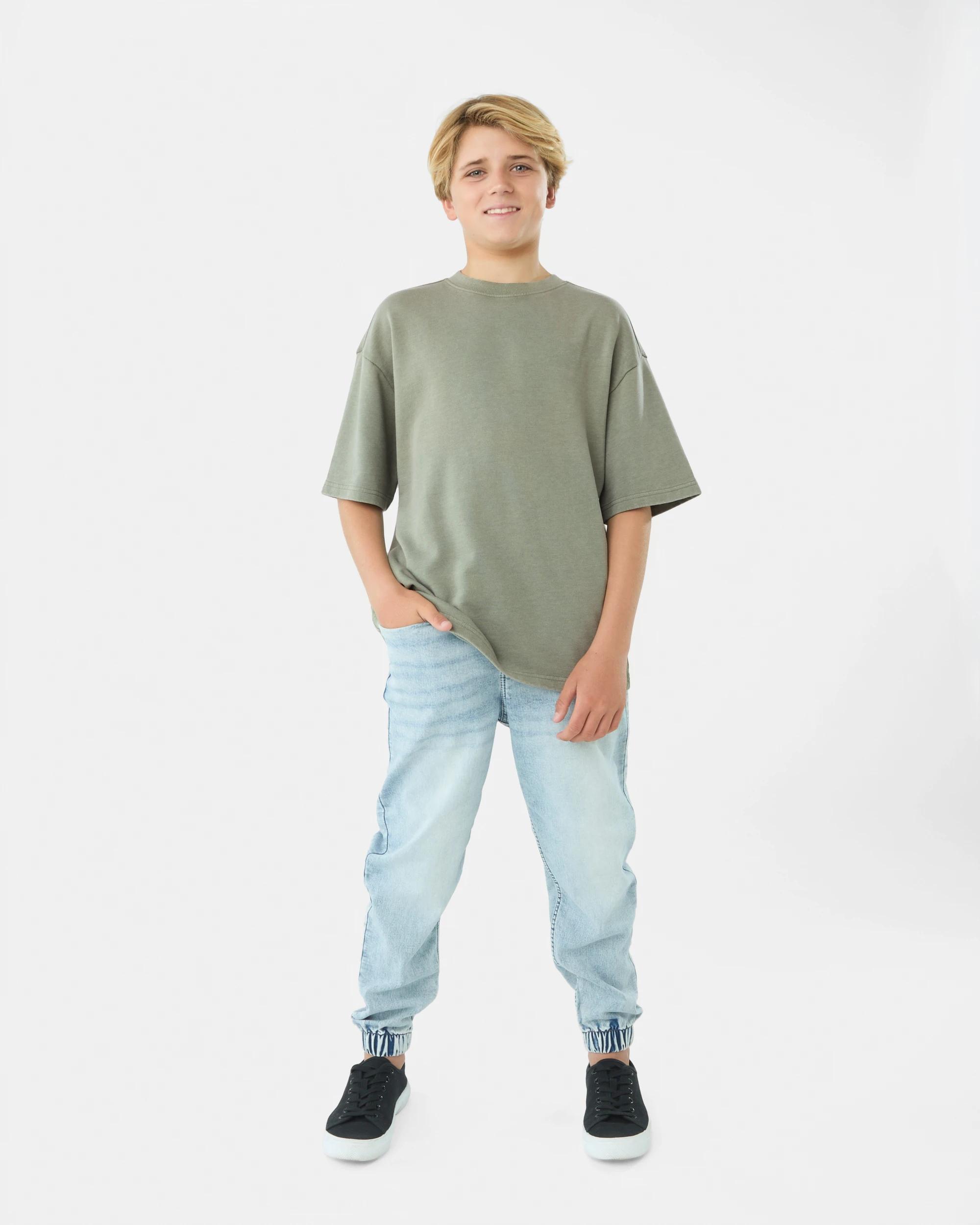 6 Short Sleeve Oversized Heavyweight T-shirt Mnr Khk, 6 of 7