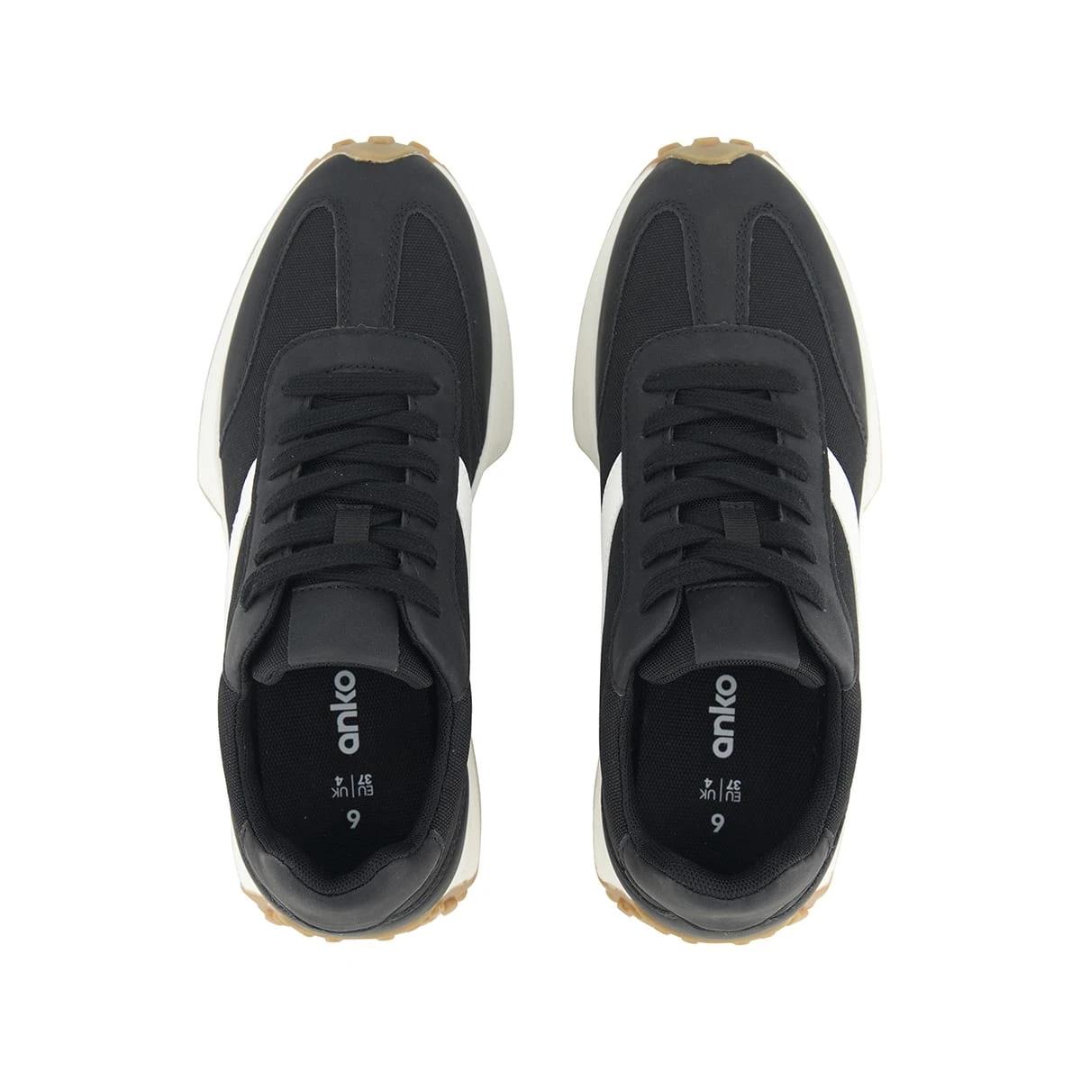 2 Retro Look Lace-Up Sneakers Black, 2 of 5