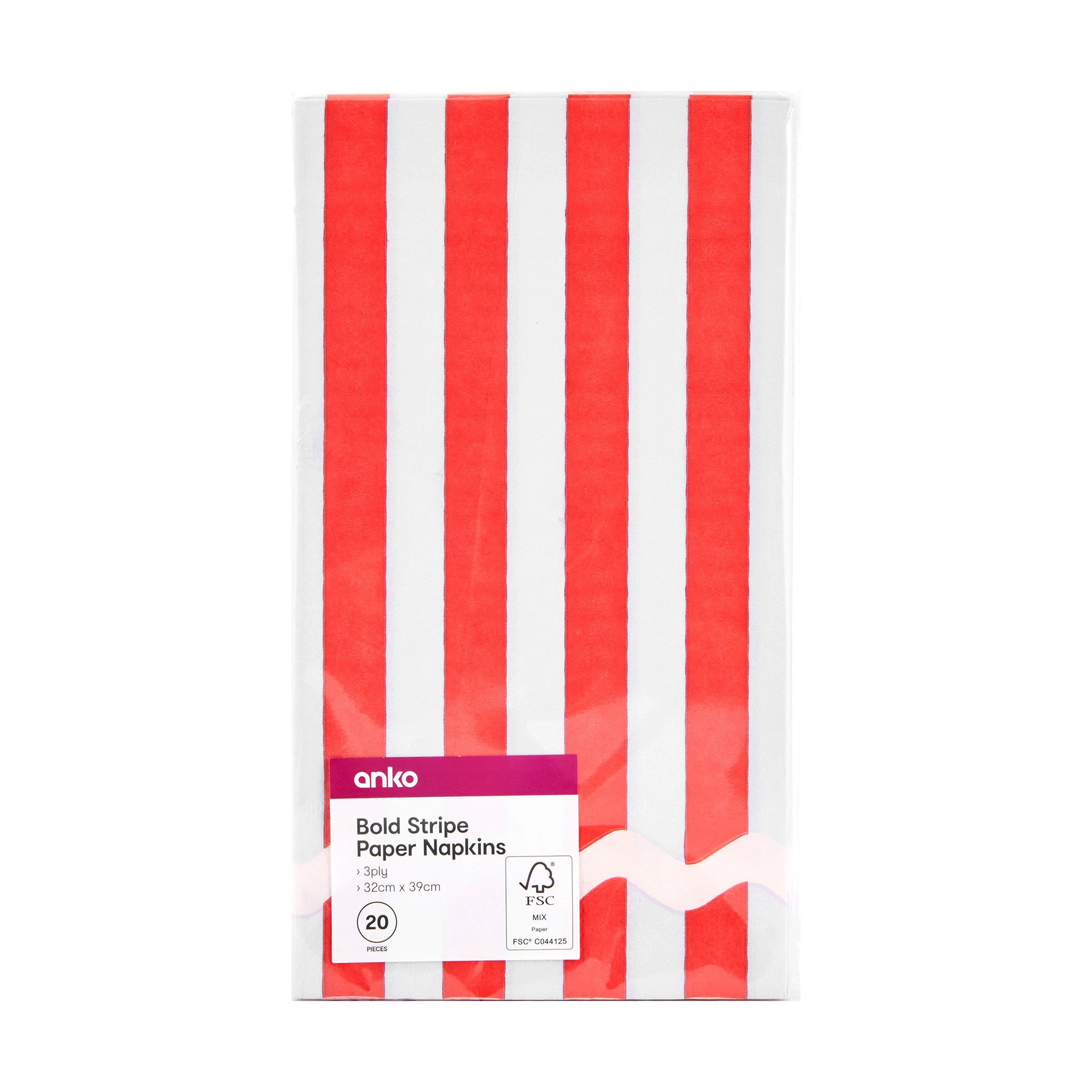 4 20 Piece Bold Stripe Paper Napkins, 4 of 4
