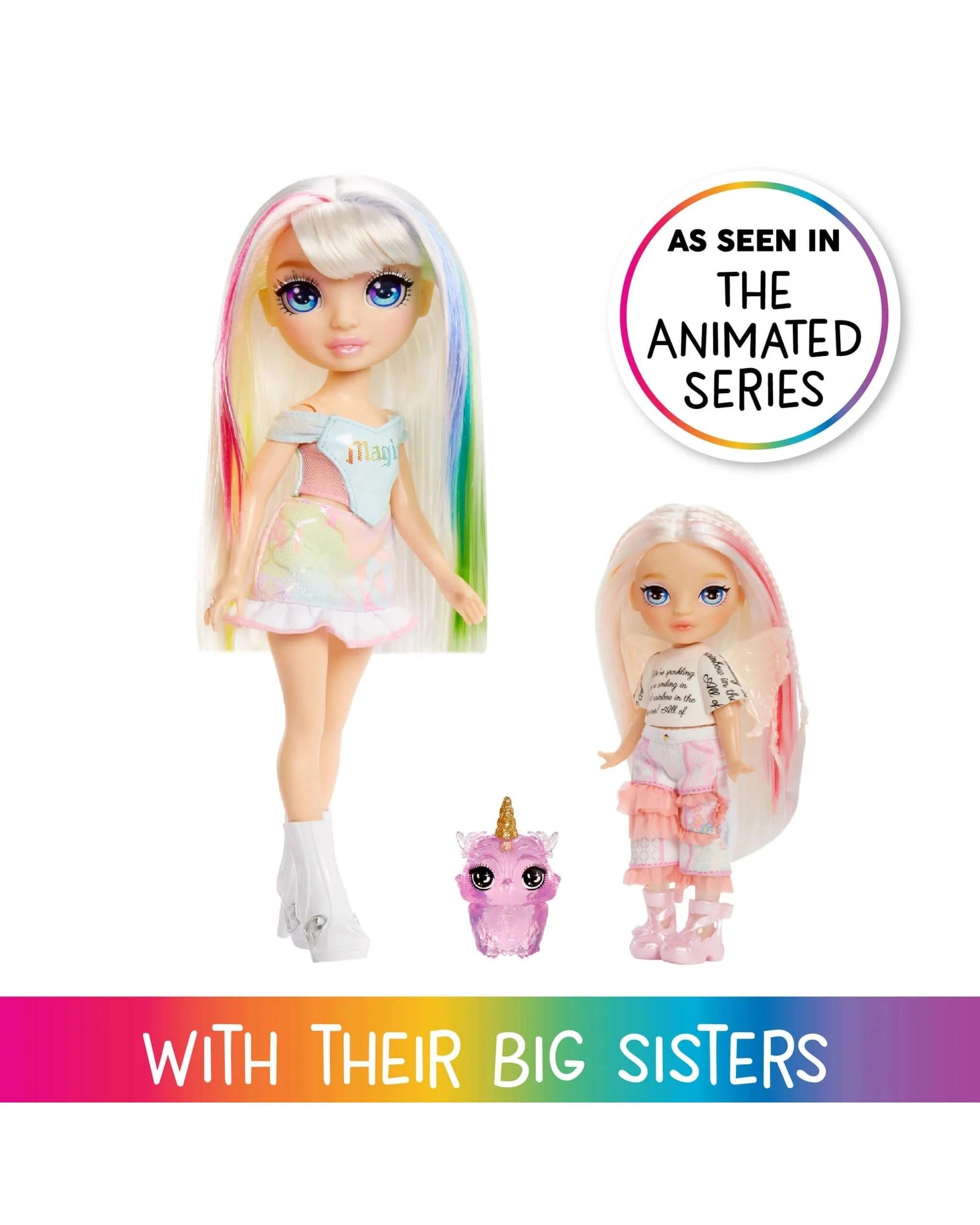 4 Rainbow High Littles Rainbow Fantasy Fairies Opal Raine Doll with Pet - Multi, 4 of 6