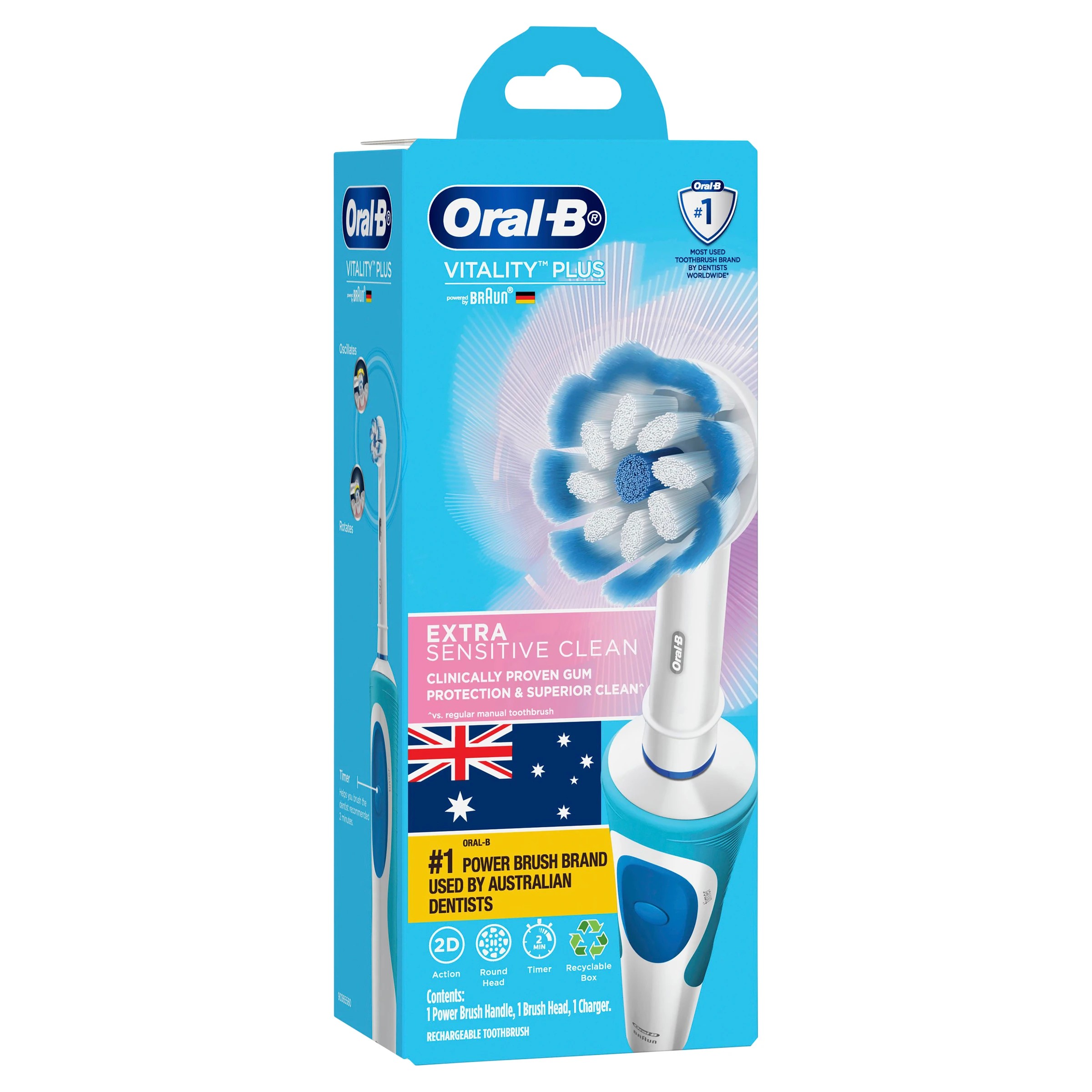 1 Oral-B Vitality Extra Sensitive Clean Electric Toothbrush, 1 of 10