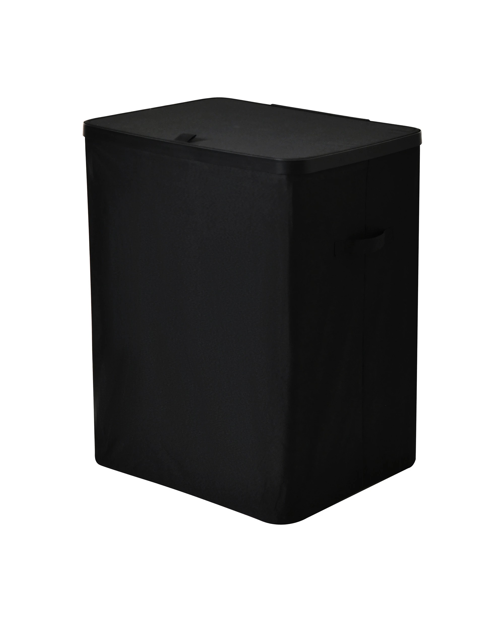 4 Sherwood Voyager 2-Section Laundry Hamper 100L Faux Linen 56x40x67cm - Black, 4 of 9