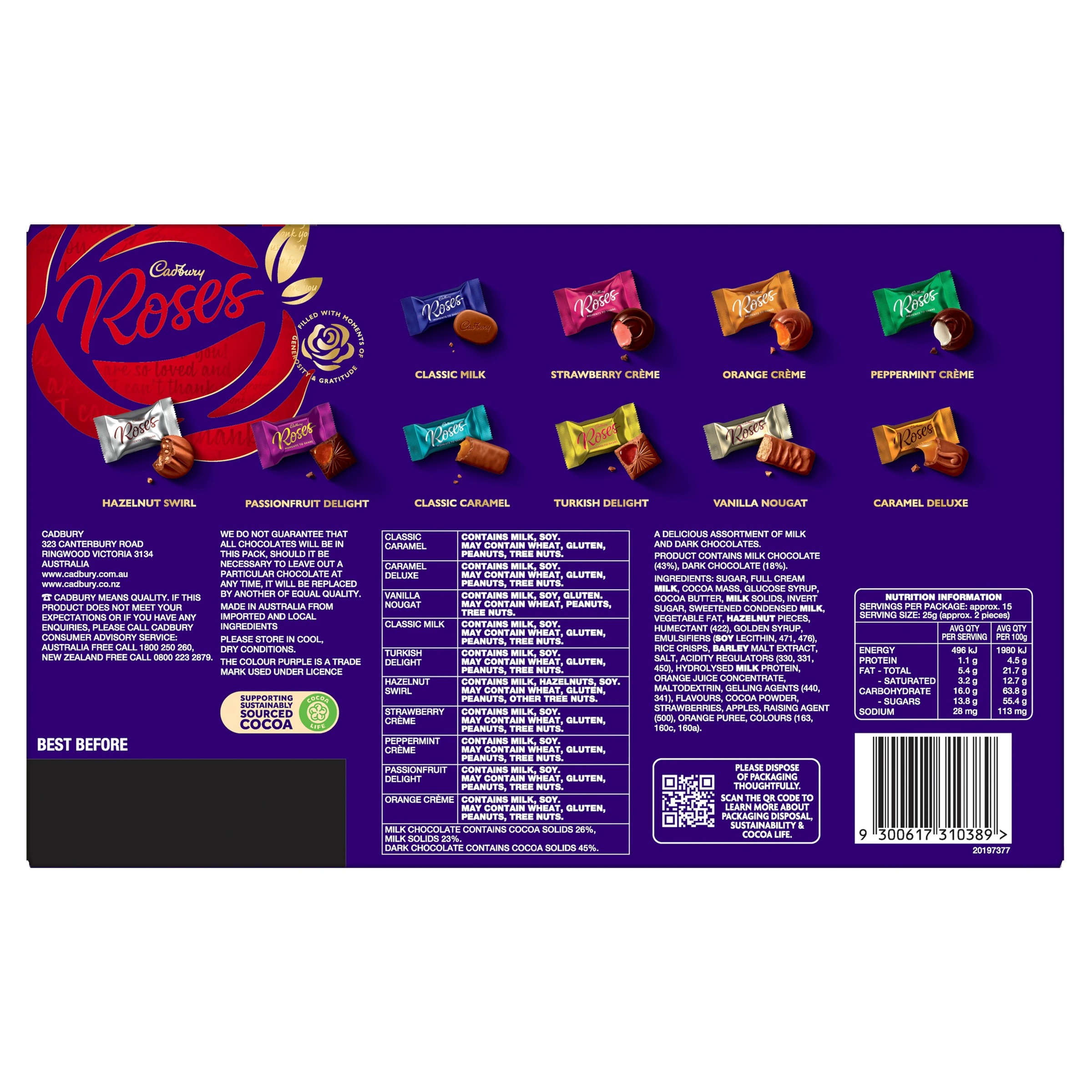 4 Cadbury Roses Boxed Chocolate 380g, 4 of 4