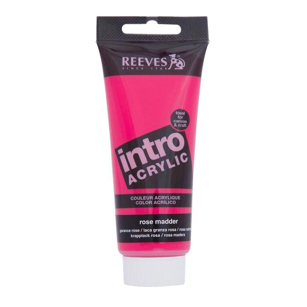 2 Reeves Intro Acrylic Paint 100mL Rose Madder, 2 of 2