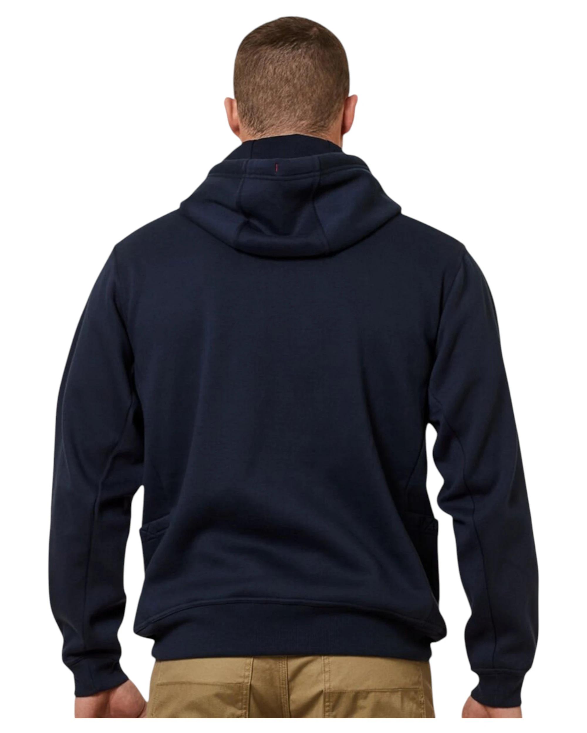 10 Hard Yakka Mens Brushed Fleece Hoodie Jumper Navy NAVY, 10 of 10