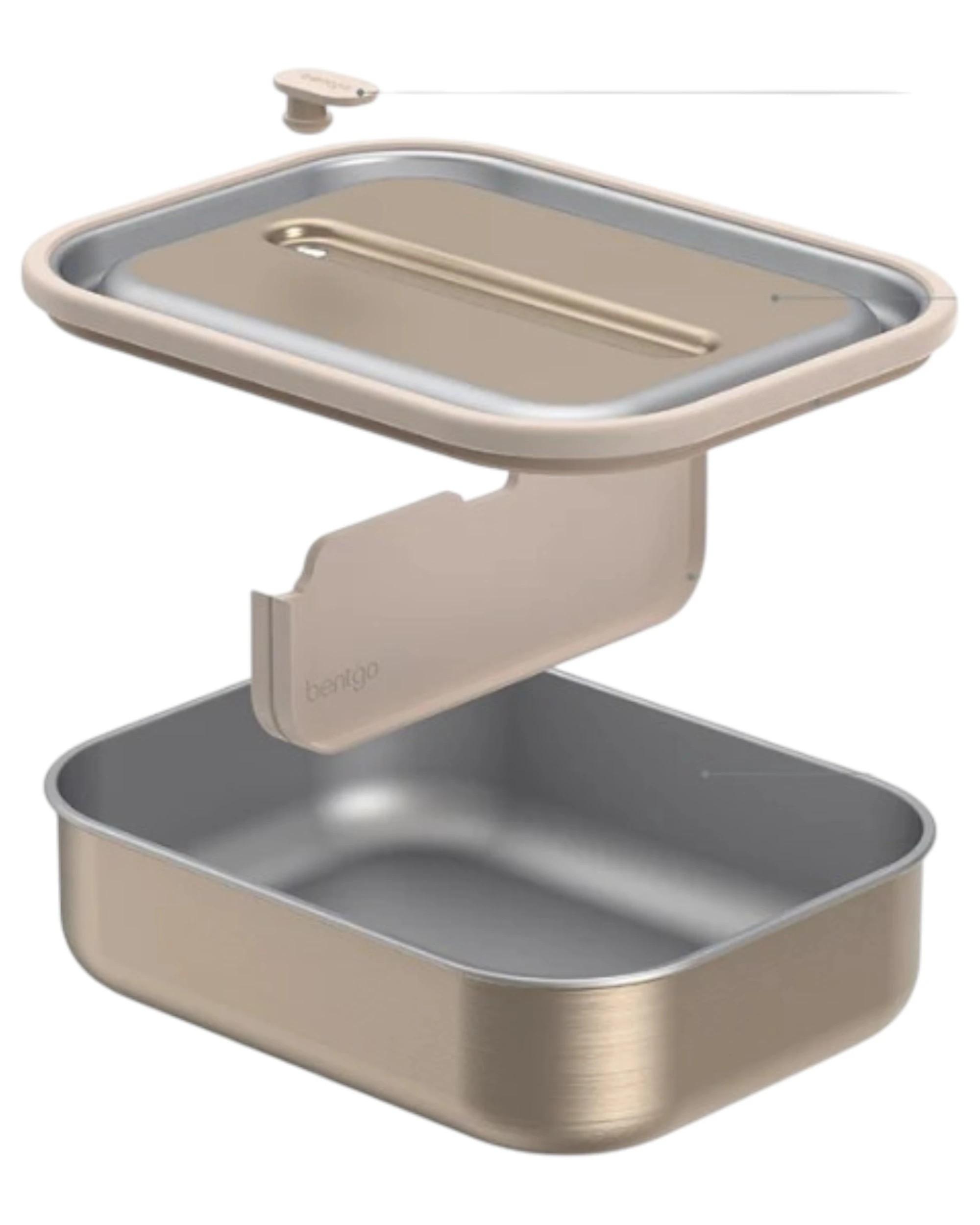 4 Bentgo Stainless Steel Lunch Box Container Storage - Gold, 4 of 5