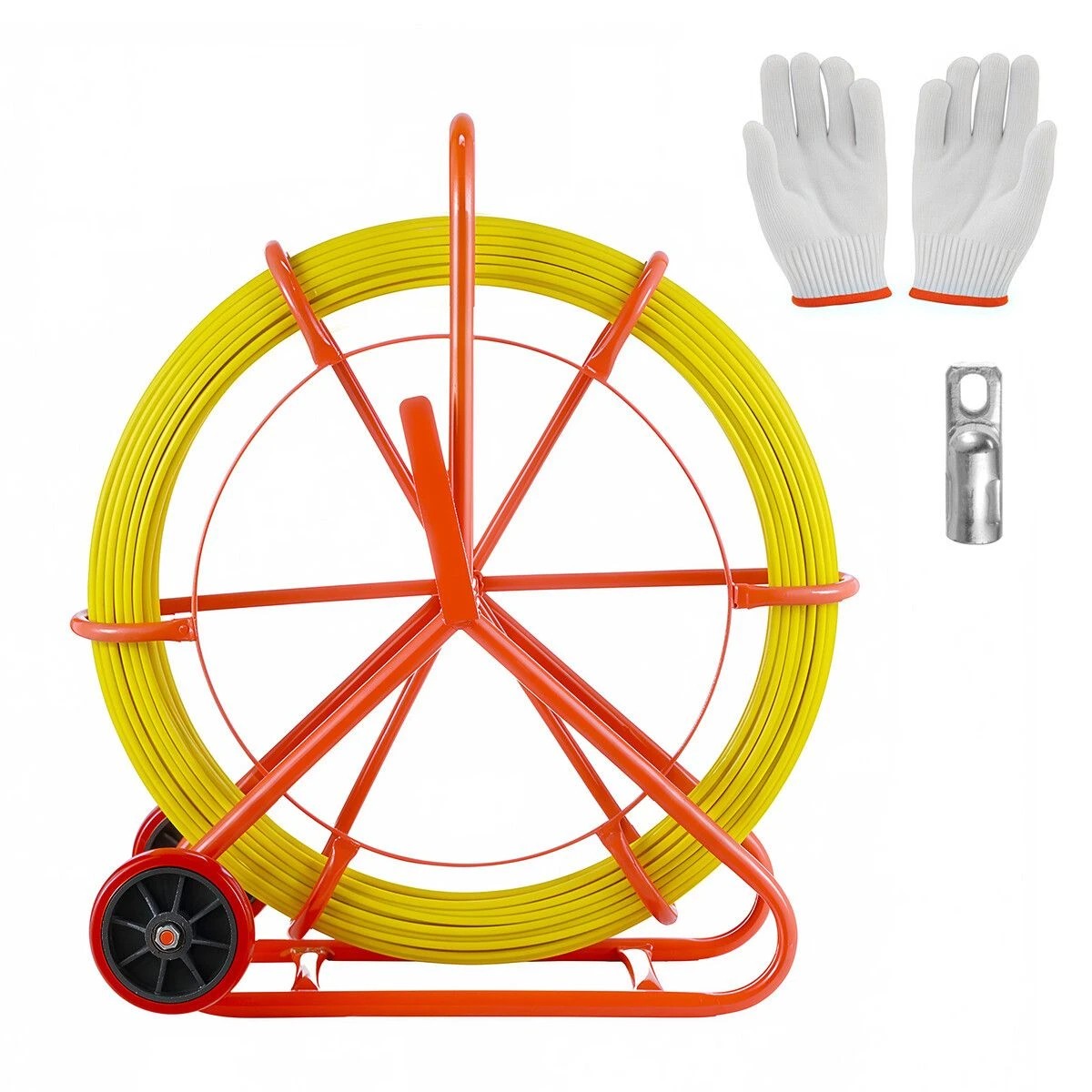 3 AUSWAY 100mx8mm Fibreglass Duct Rodder Fish Tape Puller with Wheels NBN Electrical Cable Pulling Rod, 3 of 3
