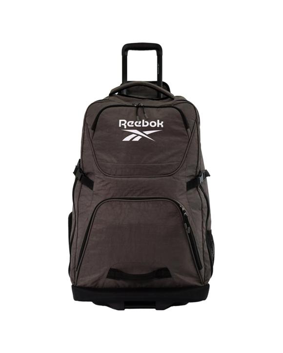 Reebok 45L Trekker Lightweight Crushed Nylon Trolley Bag Rolling Ball Bearing Wheels - Grey