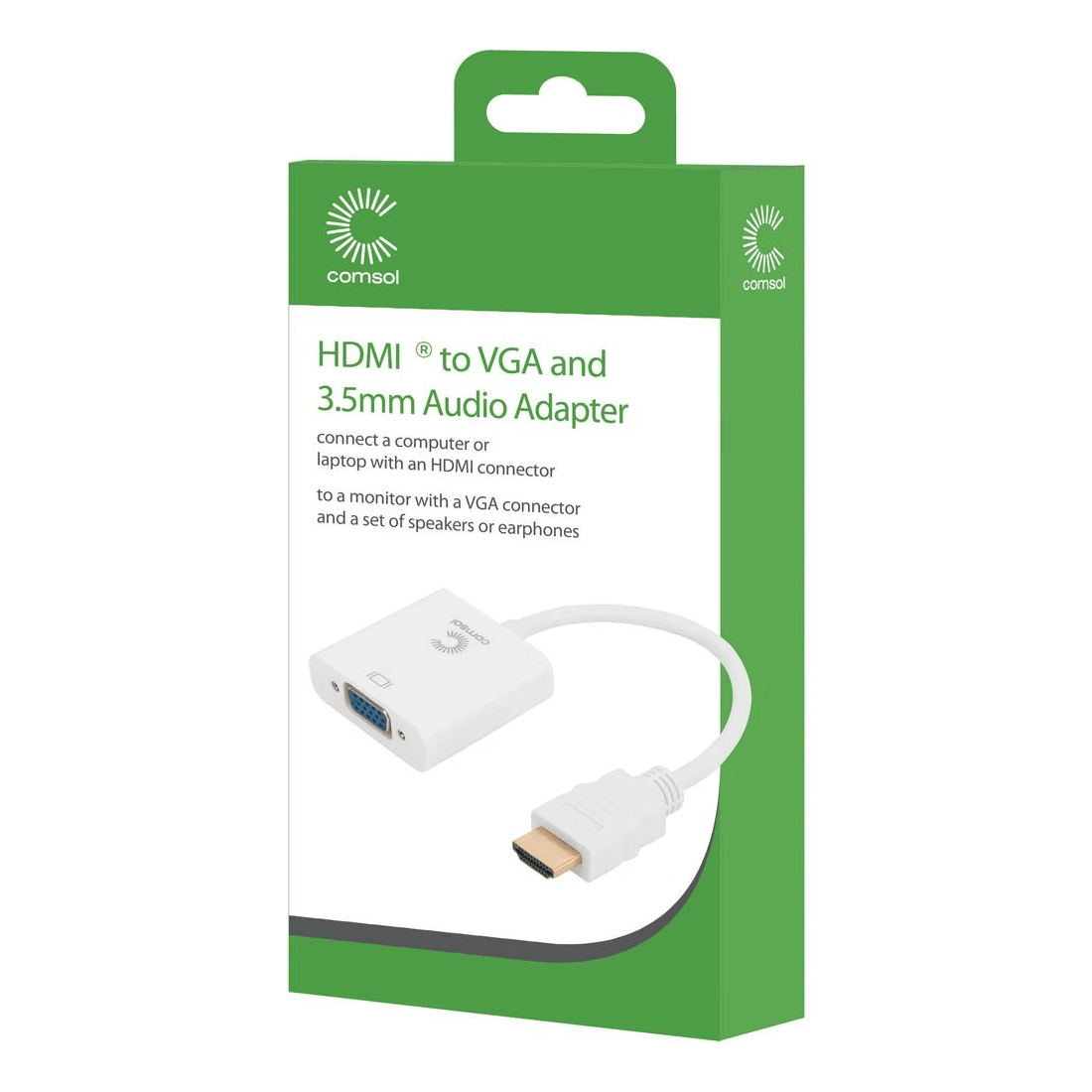 5 Comsol Male HDMI to Female VGA and 3.5mm Audio Adaptor, 5 of 5