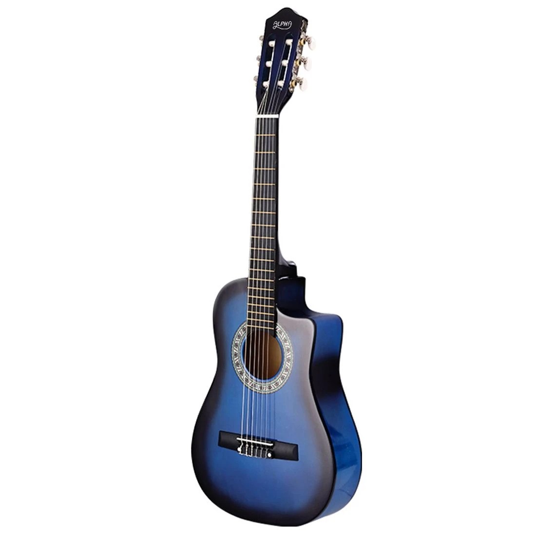 3 Alpha 34 Inch Classical Guitar Wooden Body Nylon String Beginner Kids Gift, 3 of 6