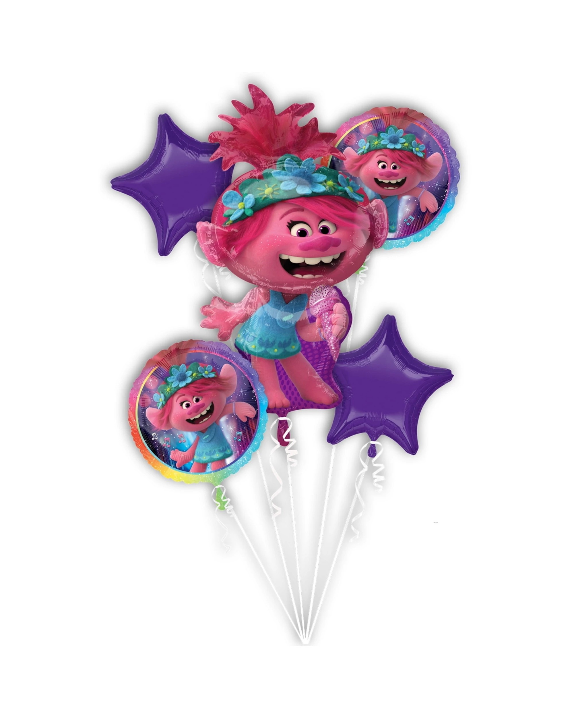 1 Trolls World Tour Helium Balloon Bouquet, 1 of 1