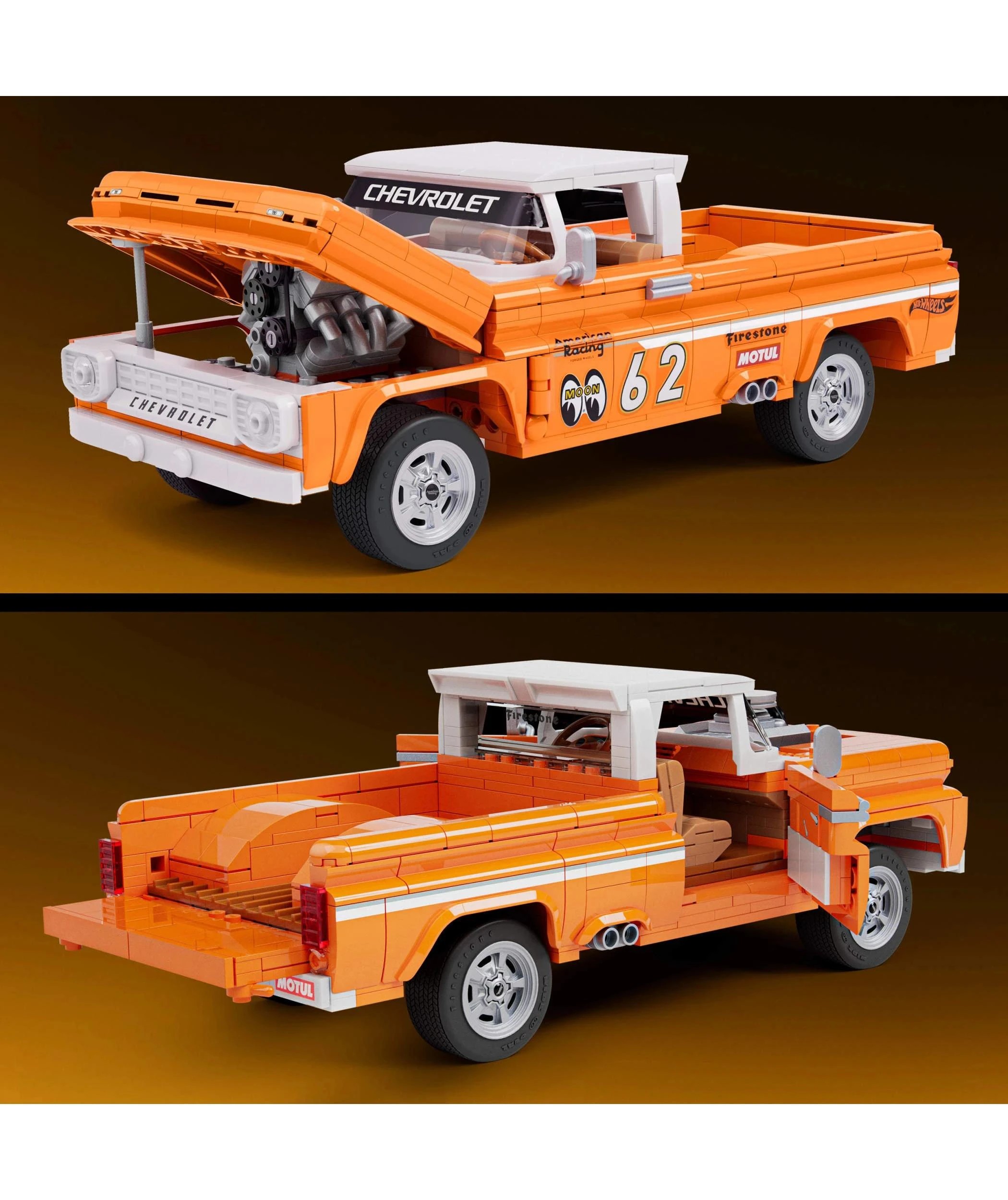6 Mattel Brick Shop Hot Wheels Custom ’62 Chevy Pickup Building Toy Kit - Multi, 6 of 6