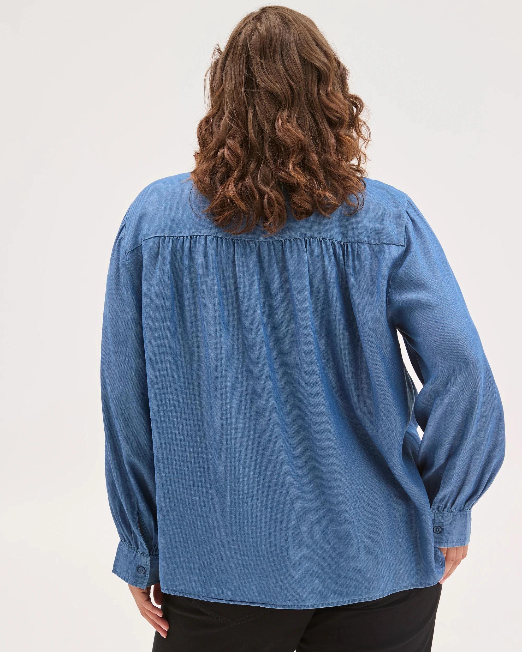 6 Target Curve Plus Size Chambray Shirt VINTAGE WASH, 6 of 6