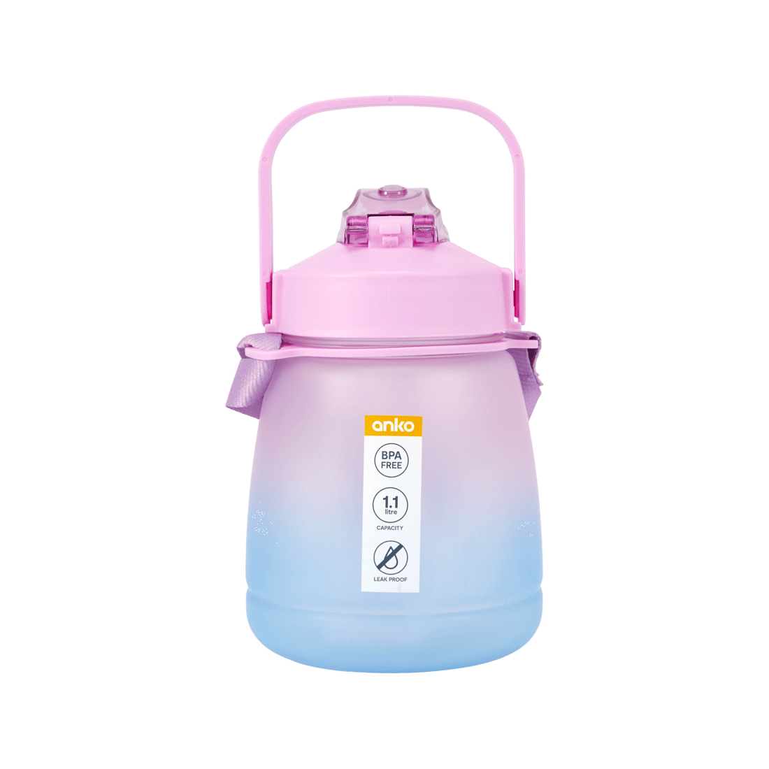 6 1.1L Pink Intake Drink Bottle with Handle, 6 of 6