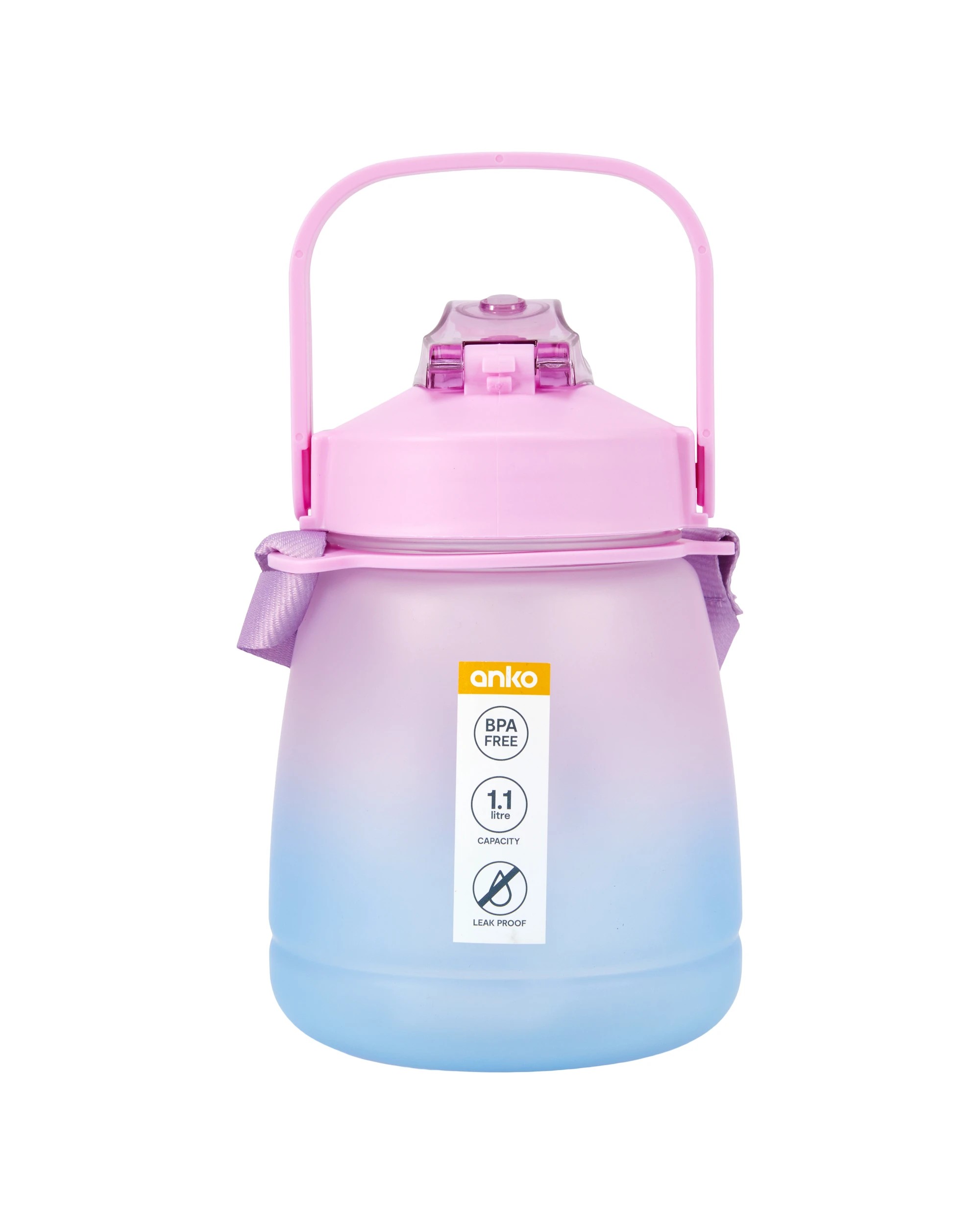 6 1.1L Pink Intake Drink Bottle with Handle, 6 of 6