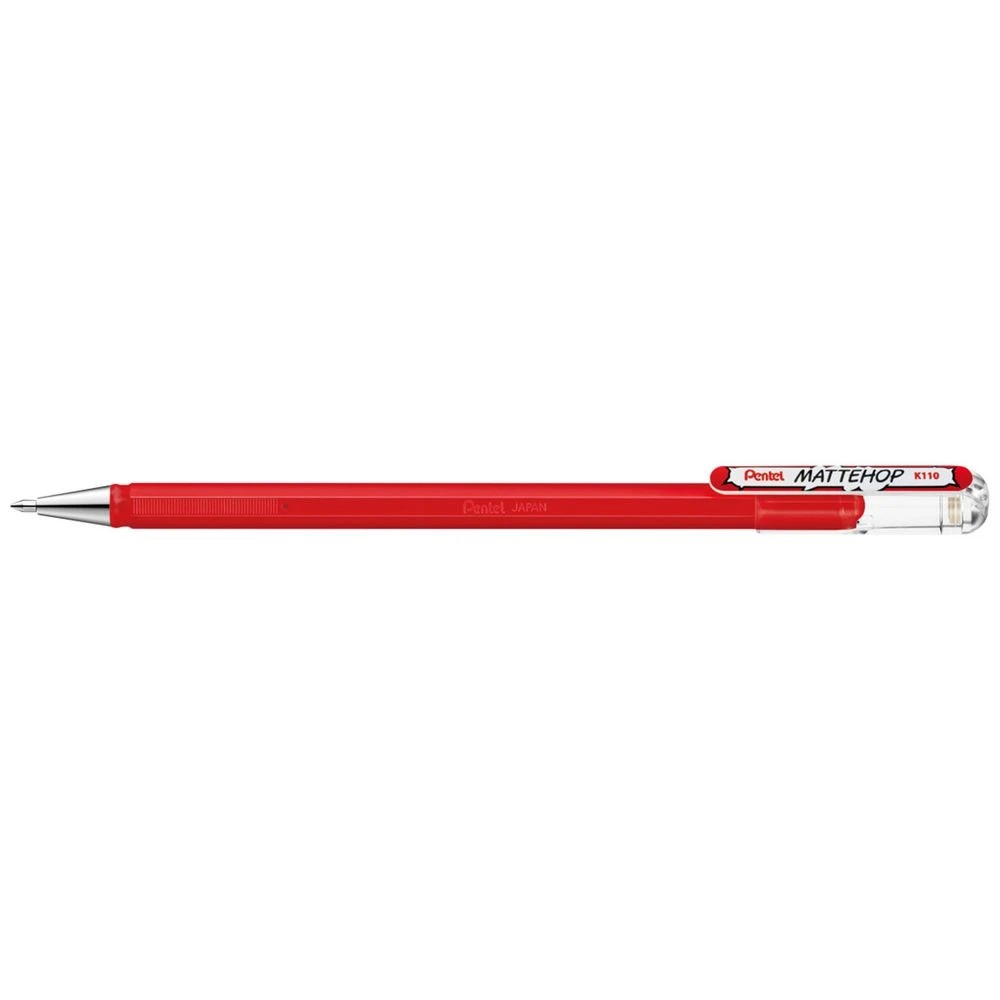 2 Pentel Mattehop Gel Pen 1.0mm Red, 2 of 2