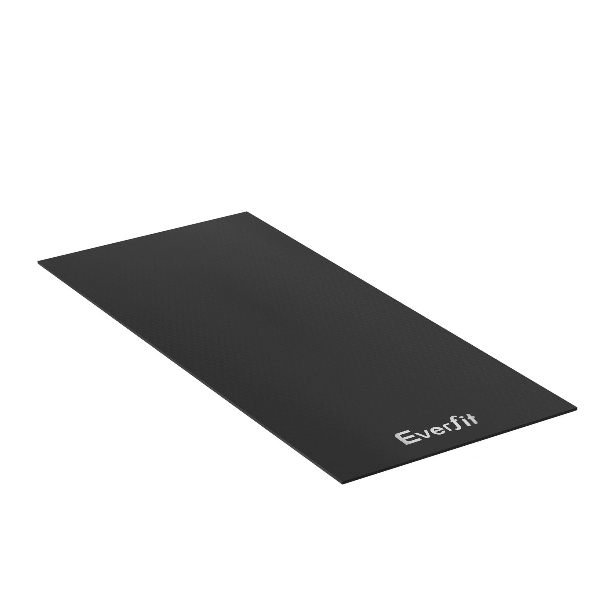 1 Everfit Exercise Equipment Mat Treadmill Floor Rug Home Gym Bike Fitness Yoga - Black, 1 of 2