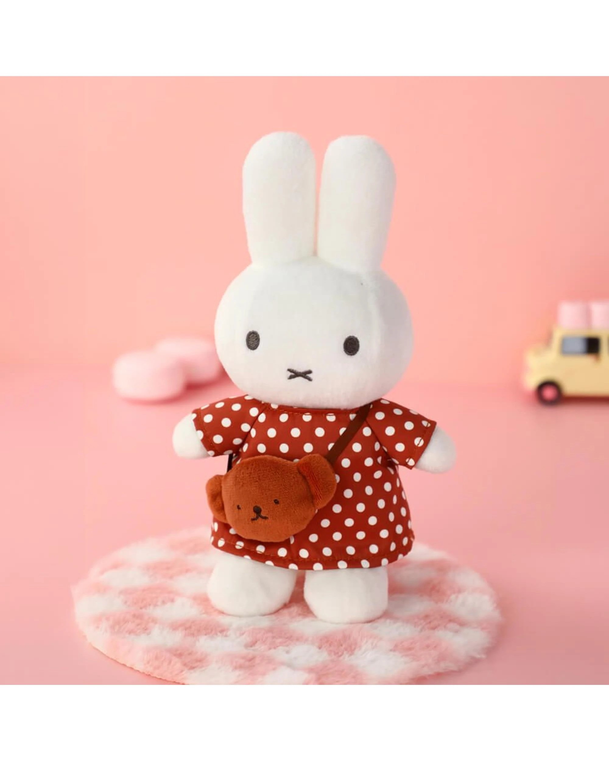 3 Miffy Polka Dot Dress With Boris Bag 24cm Plush, 3 of 5