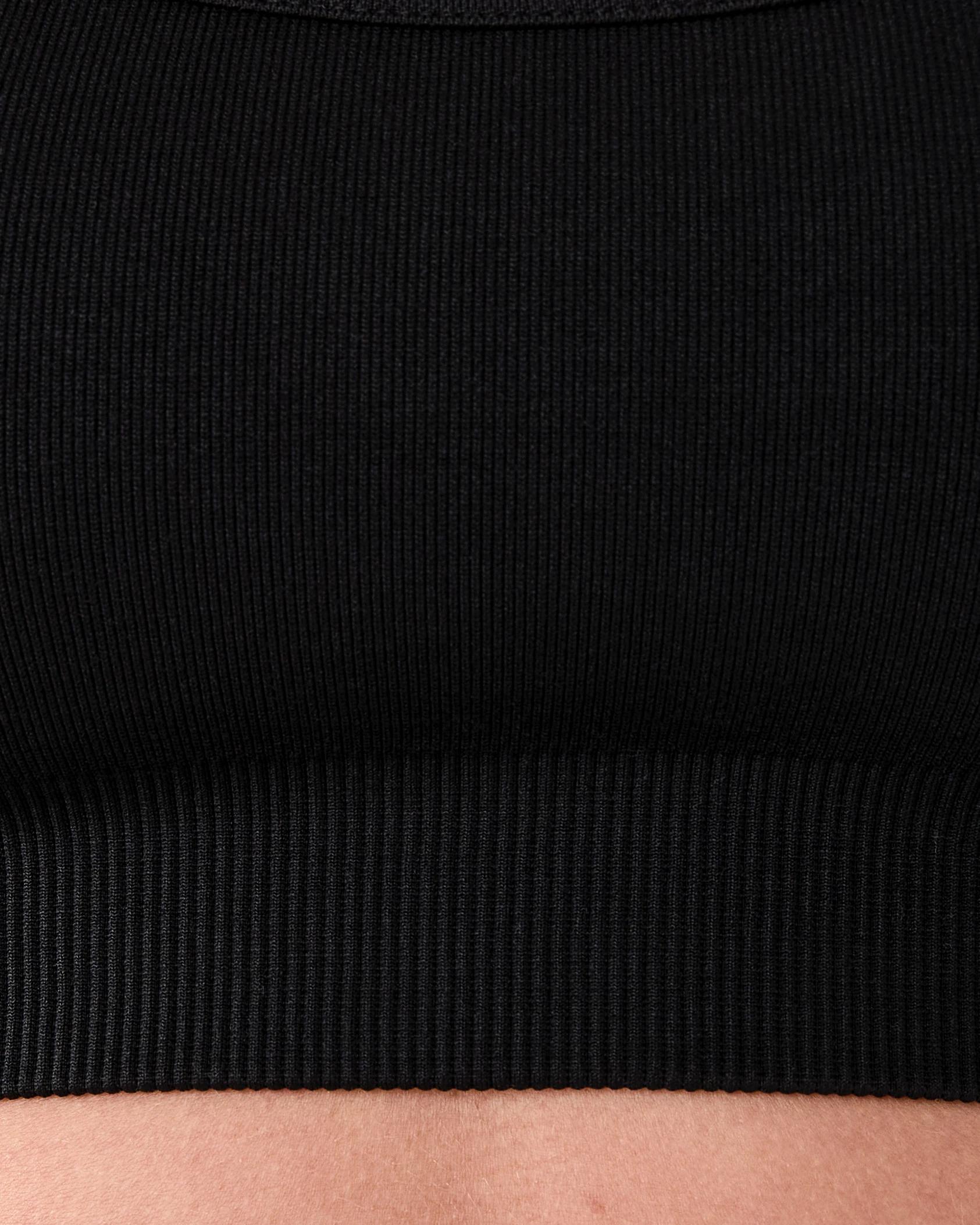 6 Active Womens Seamfree Scoop Crop Top Black, 6 of 7