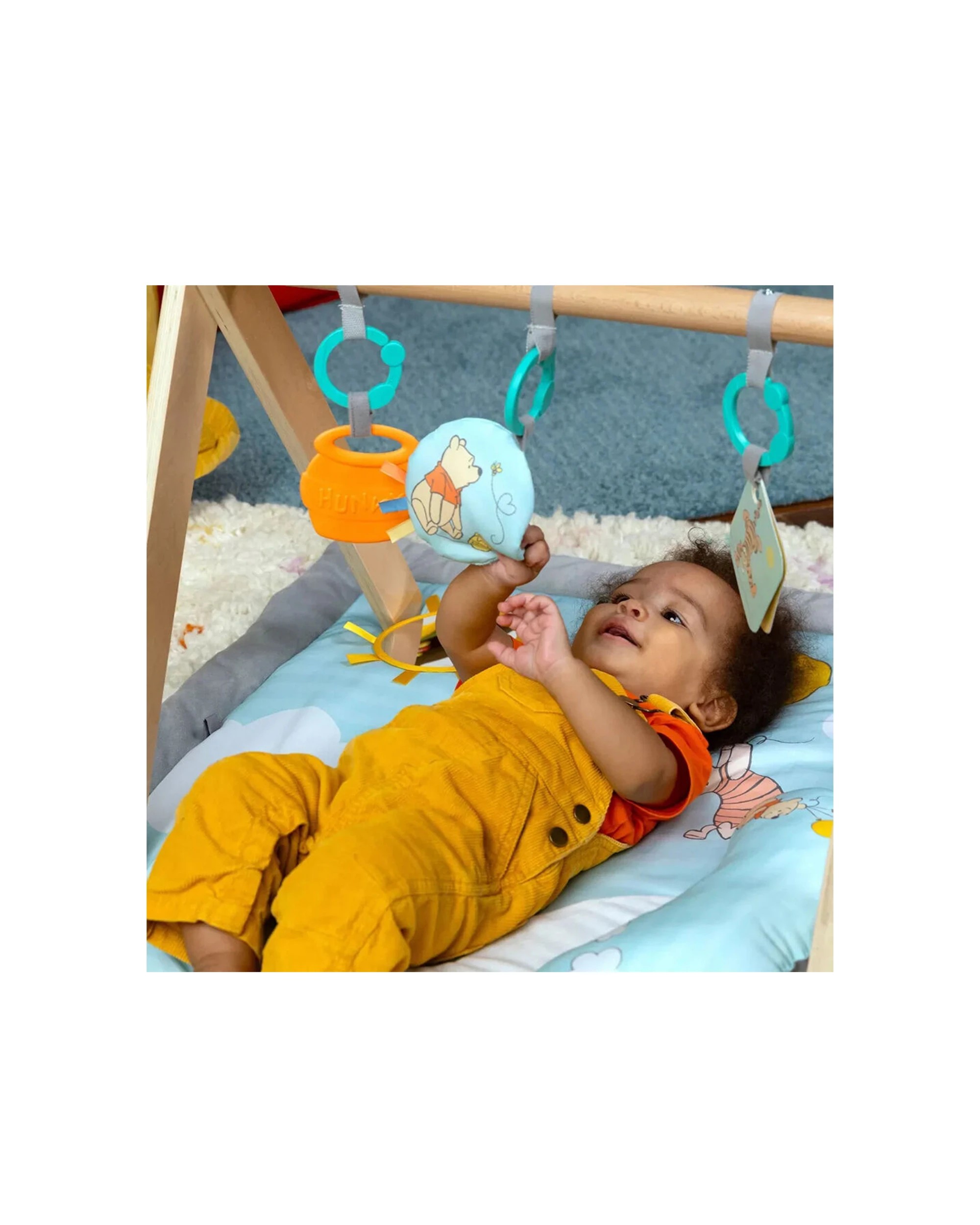 3 Bright Starts Once Upon a Tummy Time Activity Gym Winnie The Pooh 0-12m - Multi, 3 of 8