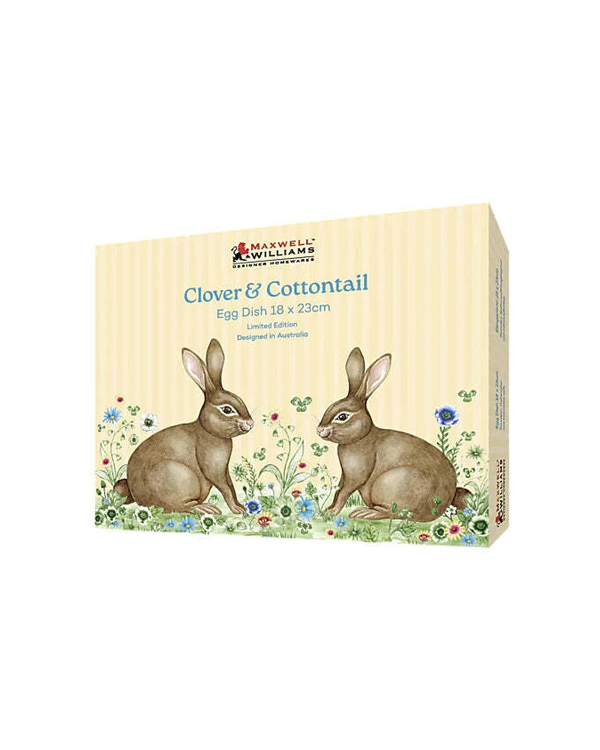 3 Maxwell & Williams Clover & Cottontail Porcelain Egg Dish - White, 3 of 3