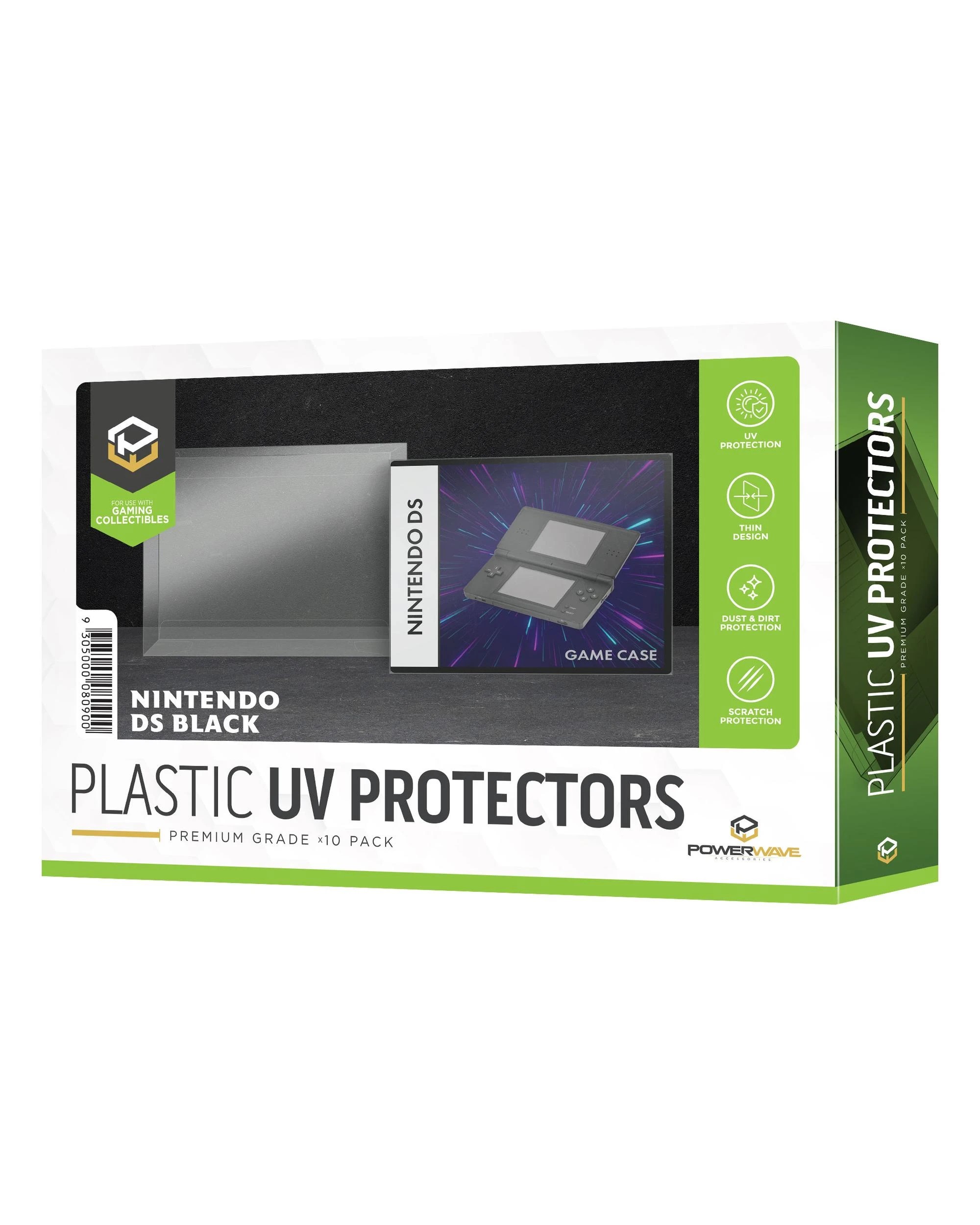 1 Powerwave DS Black Game Case 0.5mm Plastic UV Protector 10 Pack - Clear, 1 of 1