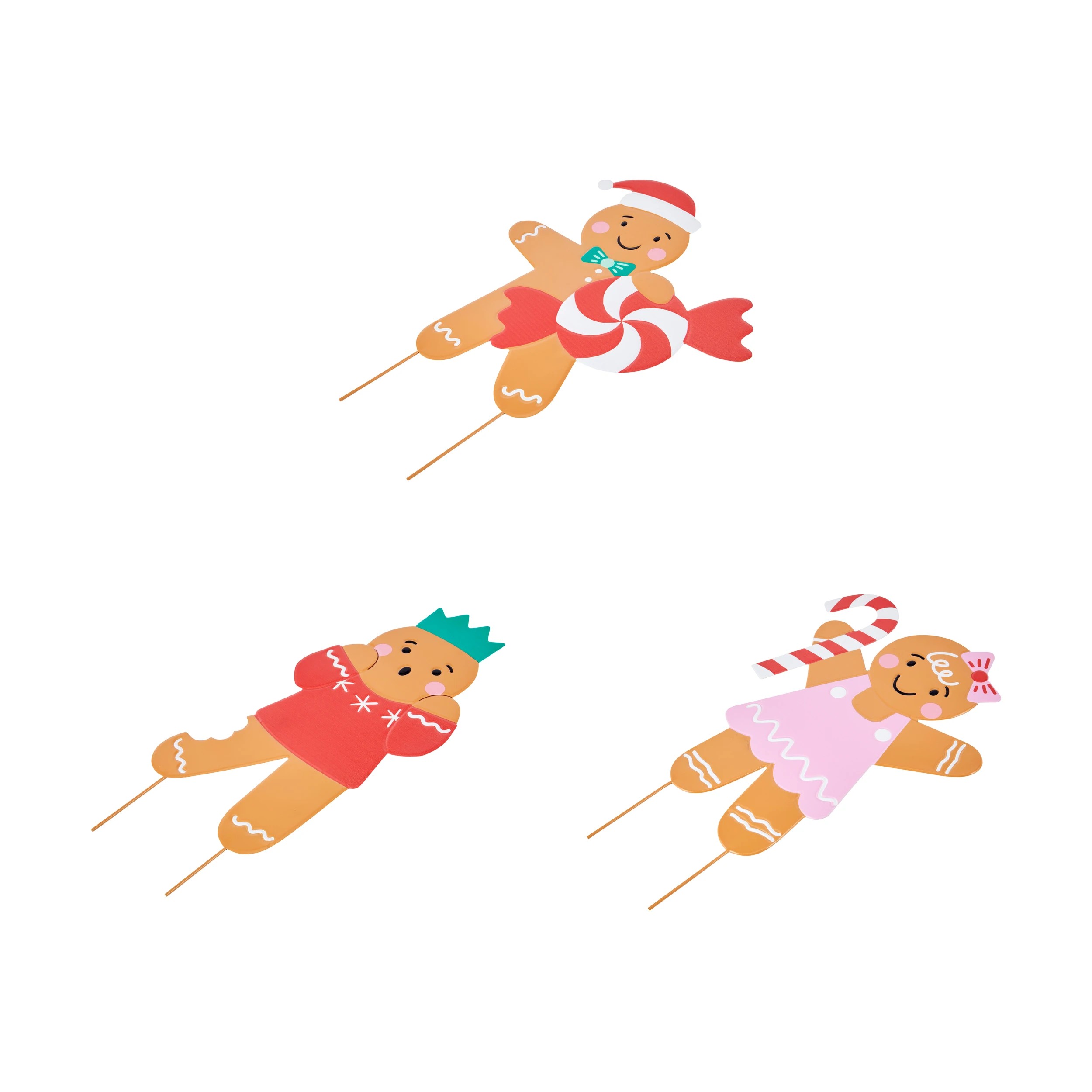 2 Small Christmas Gingerbread Stake - Assorted, 2 of 3