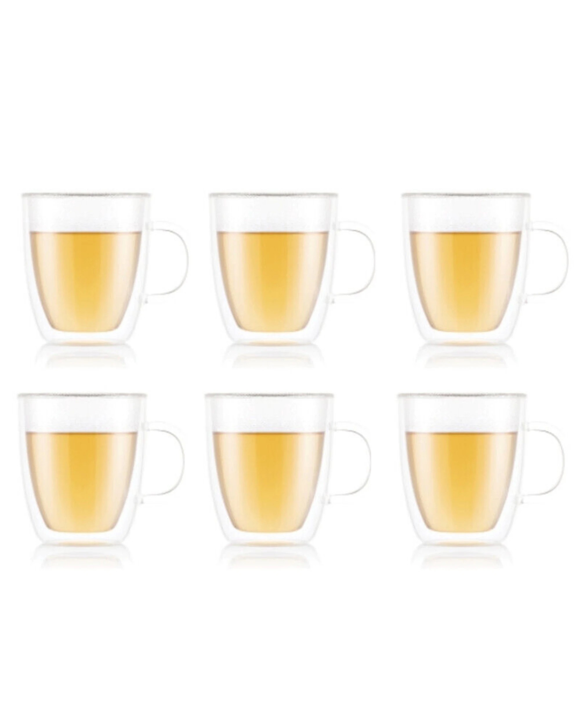 1 Bodum Bistro Double Wall 450ml Mug 6 Piece Set - Clear, 1 of 4