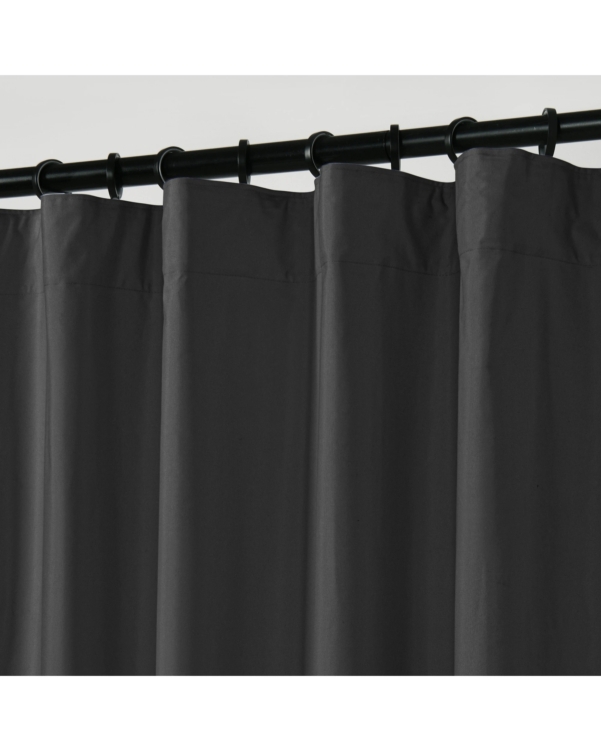 3 Sherwood Home Orlando Blockout Multi Header Curtain Pair 90x223cm - Charcoal, 3 of 8