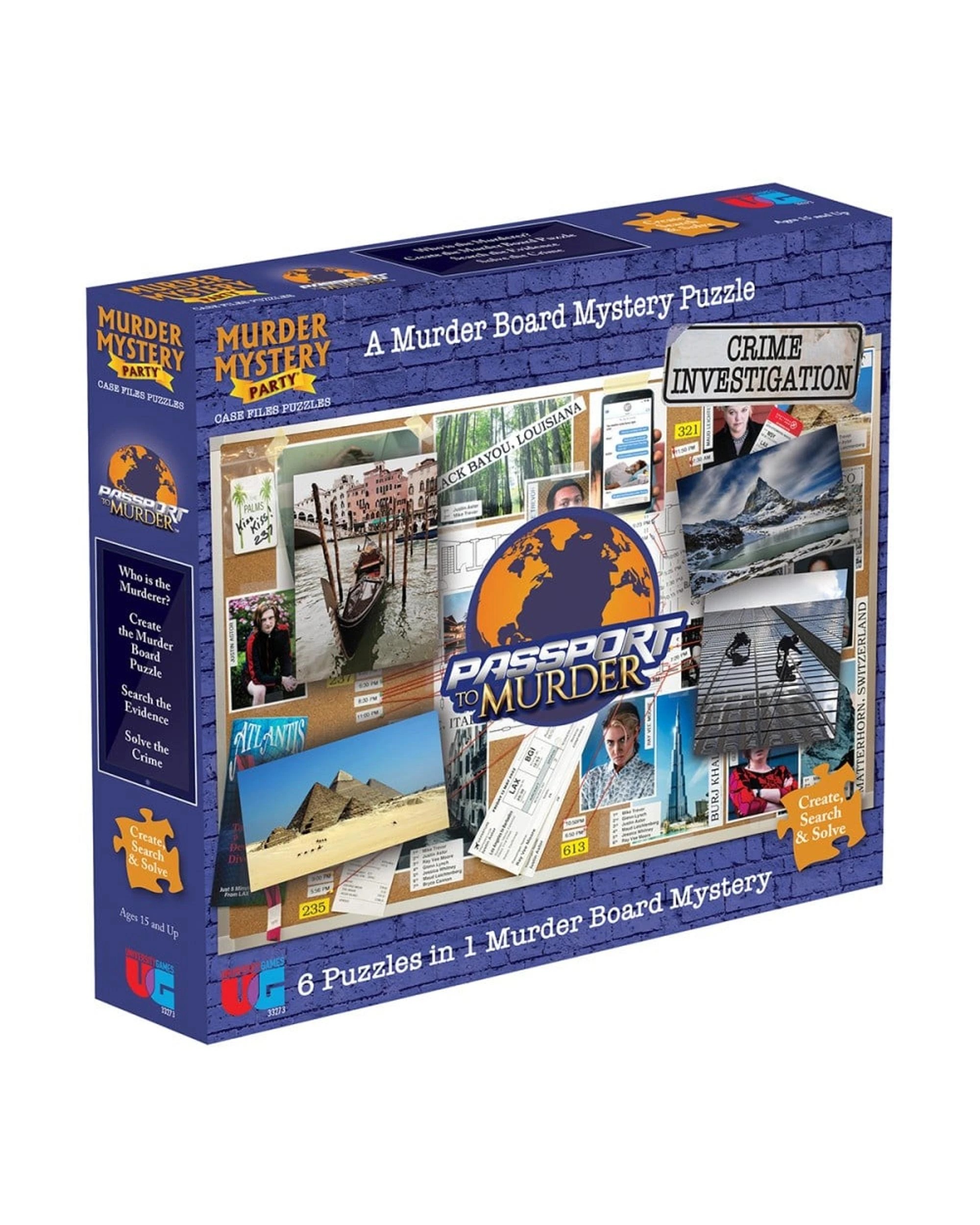 1 Murder Mystery Party Case File Passport to Murder 1000 Piece Jigsaw Puzzle, 1 of 8