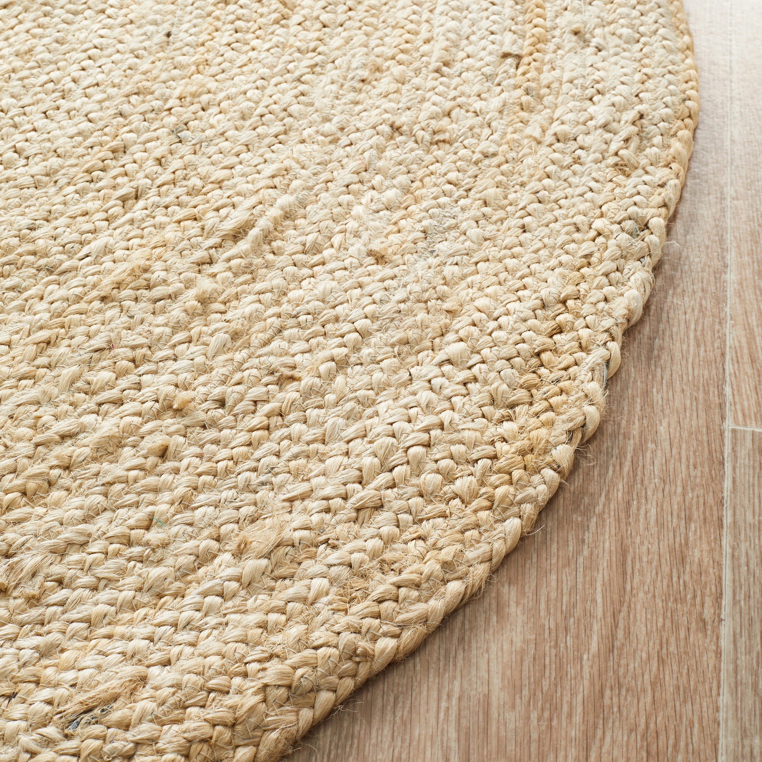 4 Common Ground Rugs Solace Polo 150x150cm - Small Jute Round Rug - White, 4 of 6