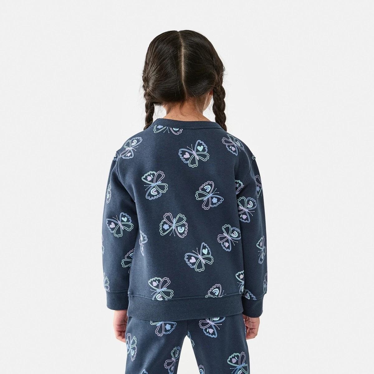 2 All Over Print Crew Neck Sweatshirt Butterfly, 2 of 8
