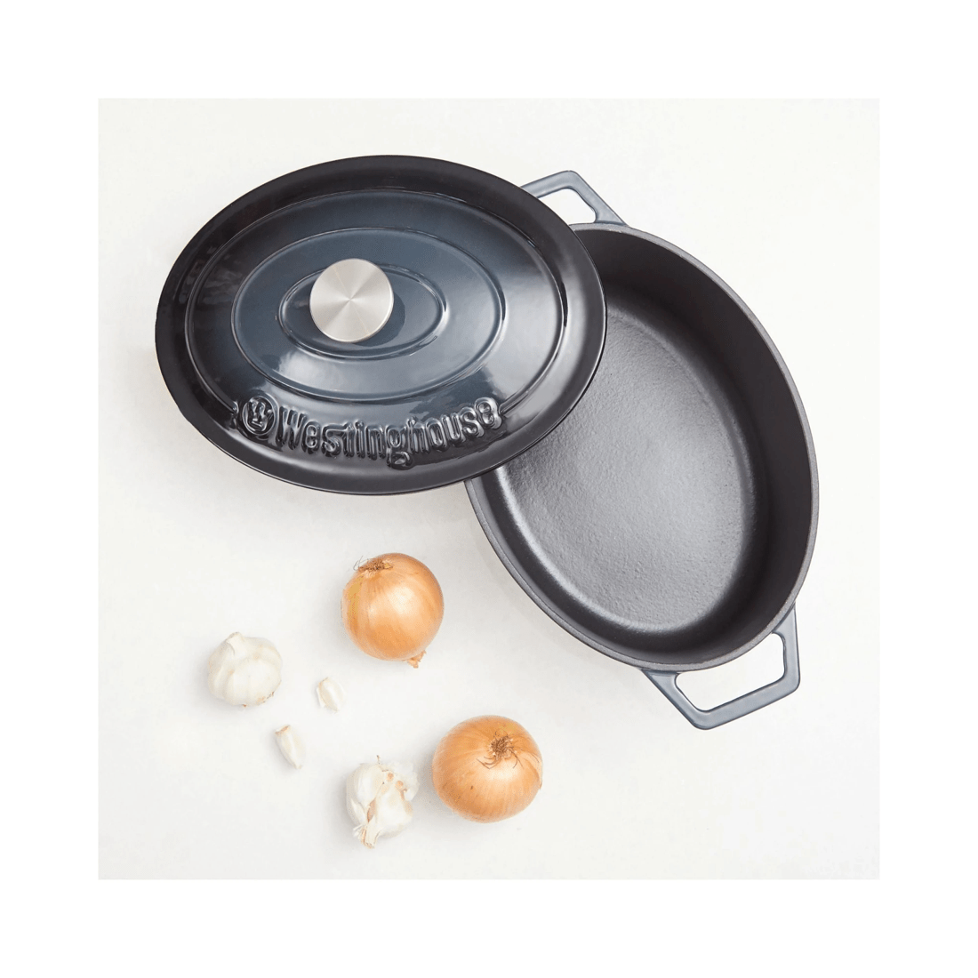 6 Westinghouse 5L Oval Cast Iron Casserole Pot, 6 of 6