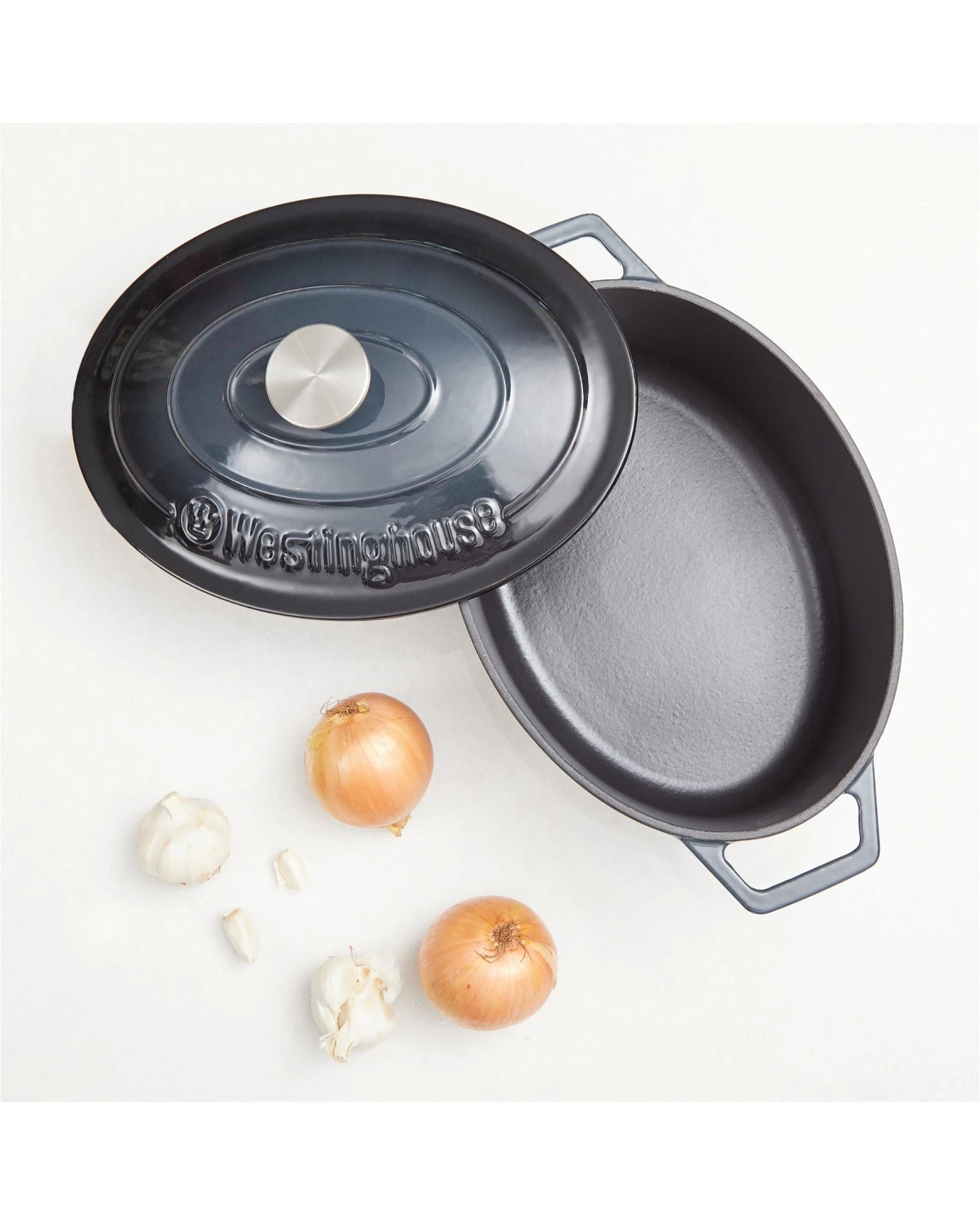 6 Westinghouse 5L Oval Cast Iron Casserole Pot, 6 of 6