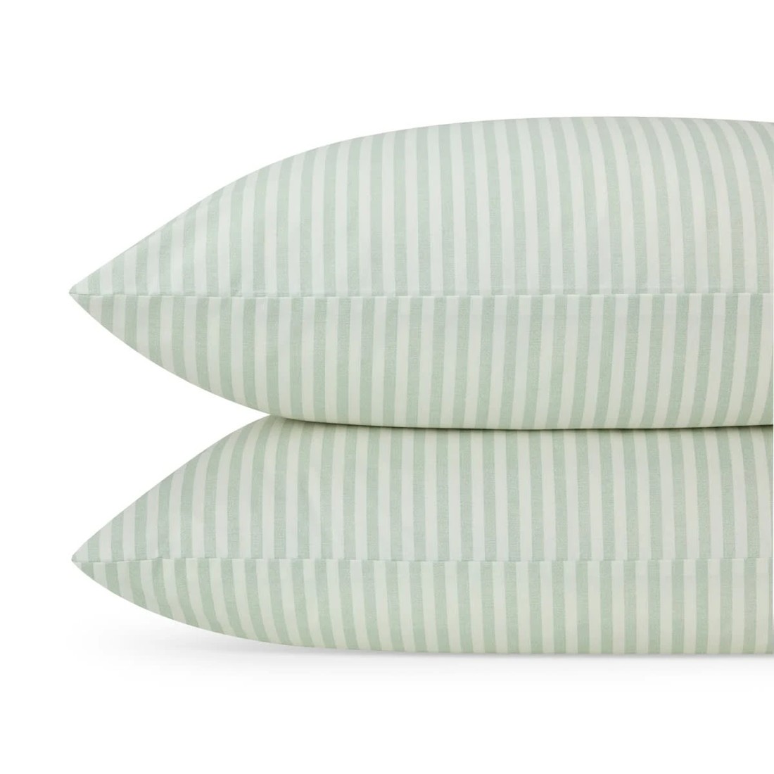 2 250 Thread Count Stripe Cotton Sheet Set - Queen Bed, Sage, 2 of 7