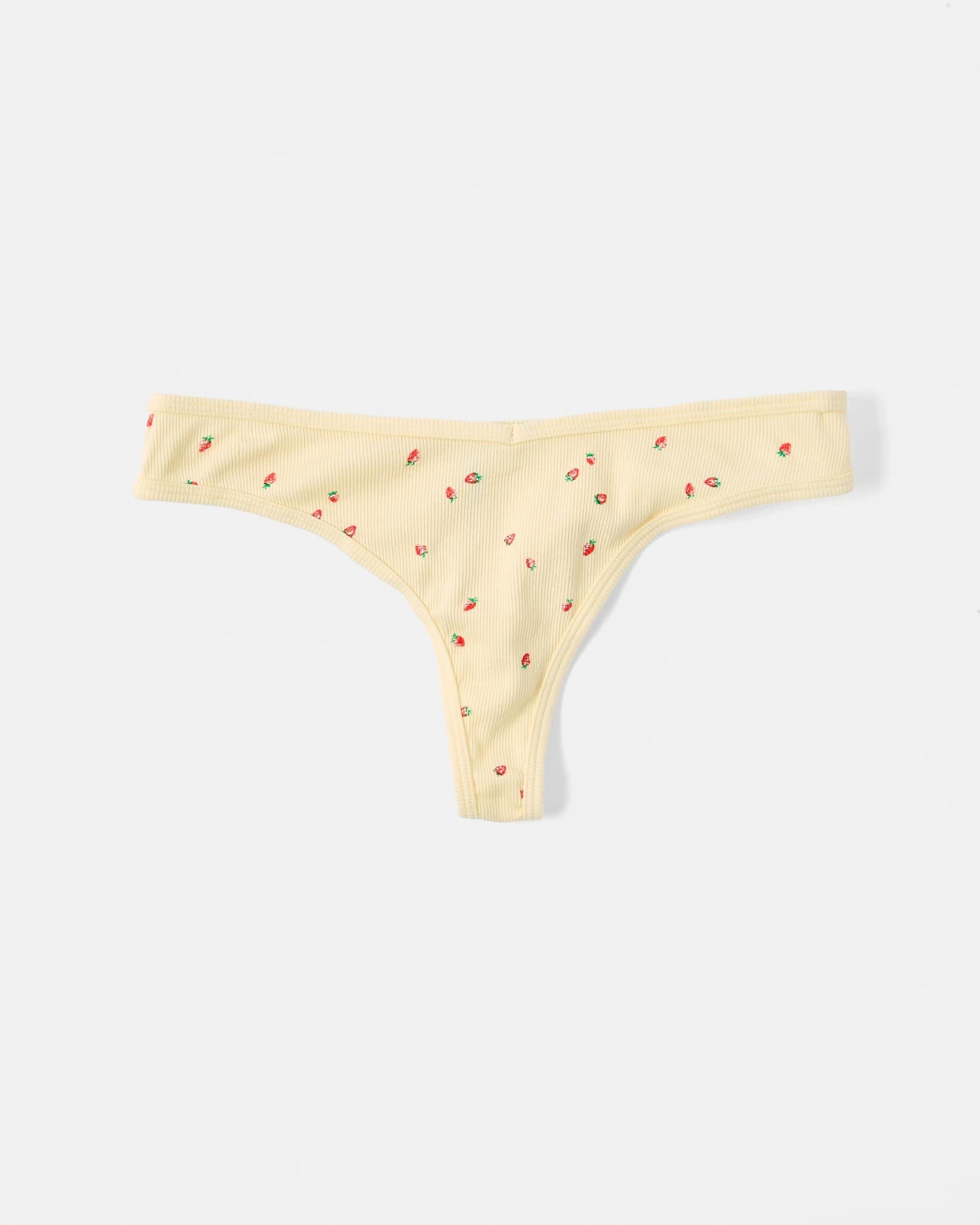 4 Ribbed G-string Briefs Strawberry, 4 of 6