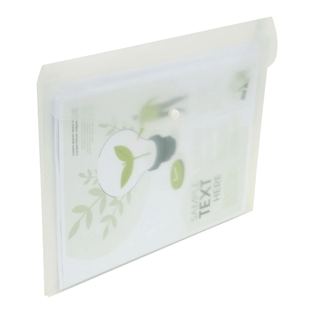 5 J.Burrows A4 Button Document Wallet Clear, 5 of 5