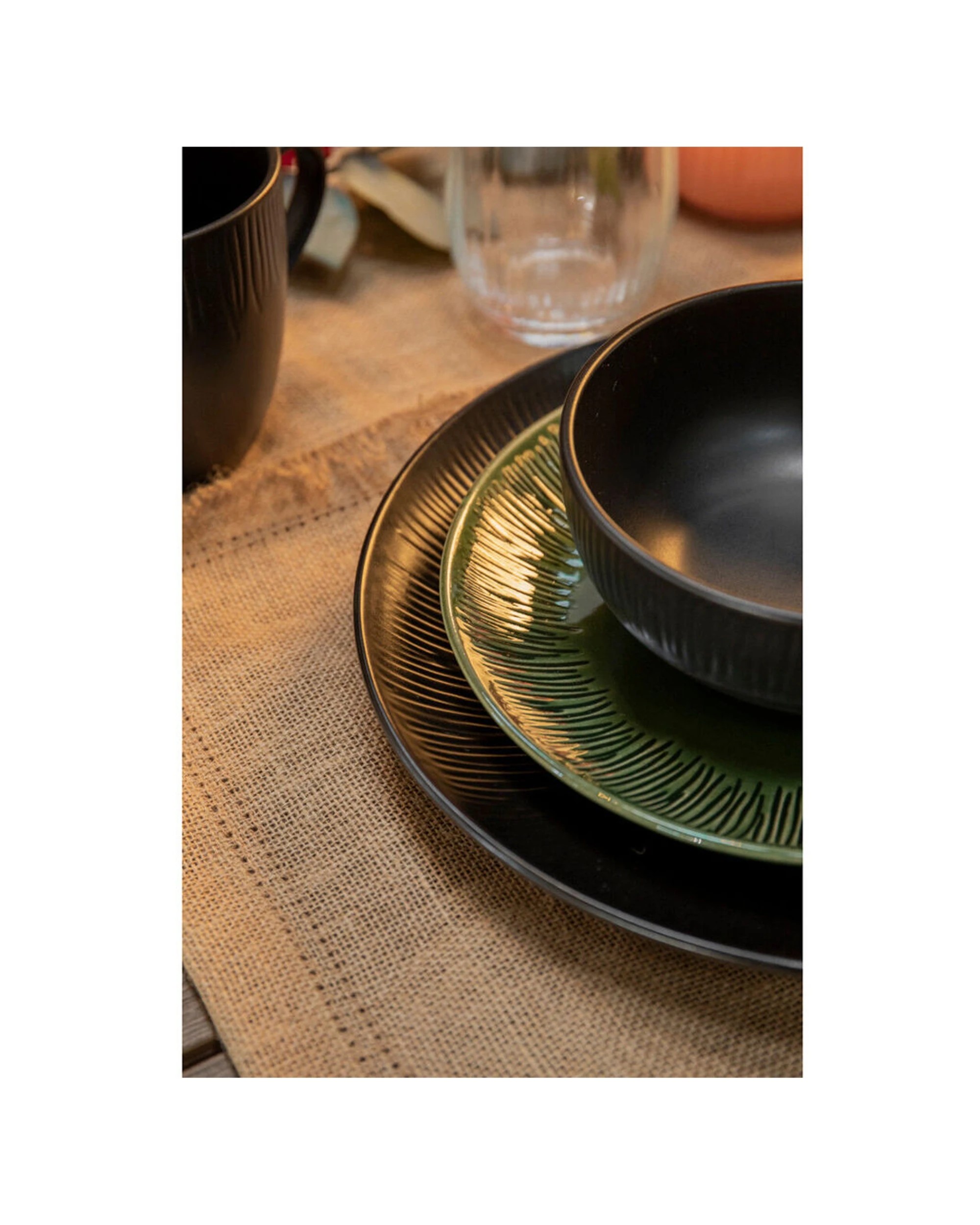 3 Mikasa 4pc Rectangle Jute Placemats Set Rustic Frayed Edges Durable - Brown, 3 of 7