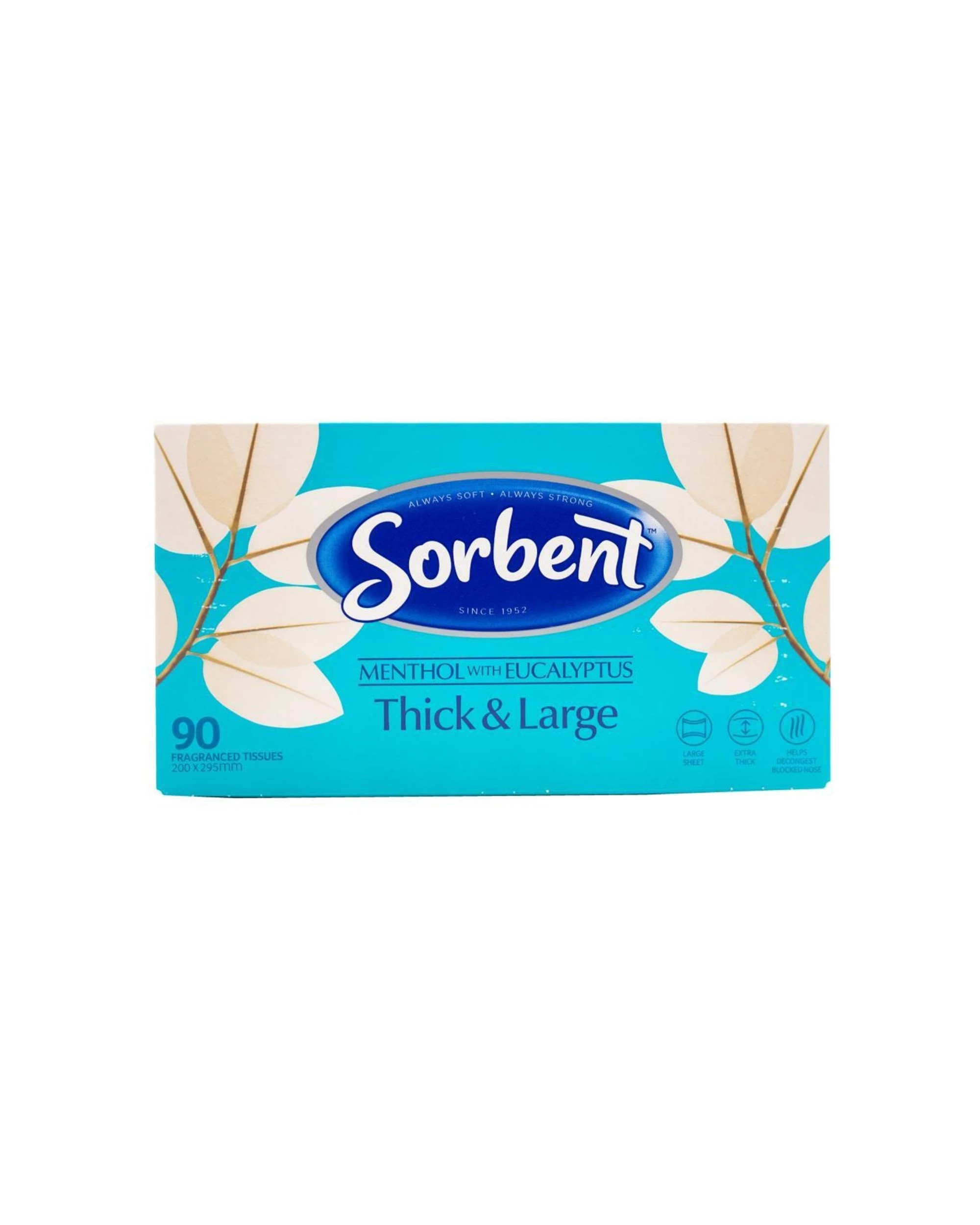 2 Sorbent 1080pc Facial Tissues Thick Large Menthol Eucalyptus Scent - Multi, 2 of 3