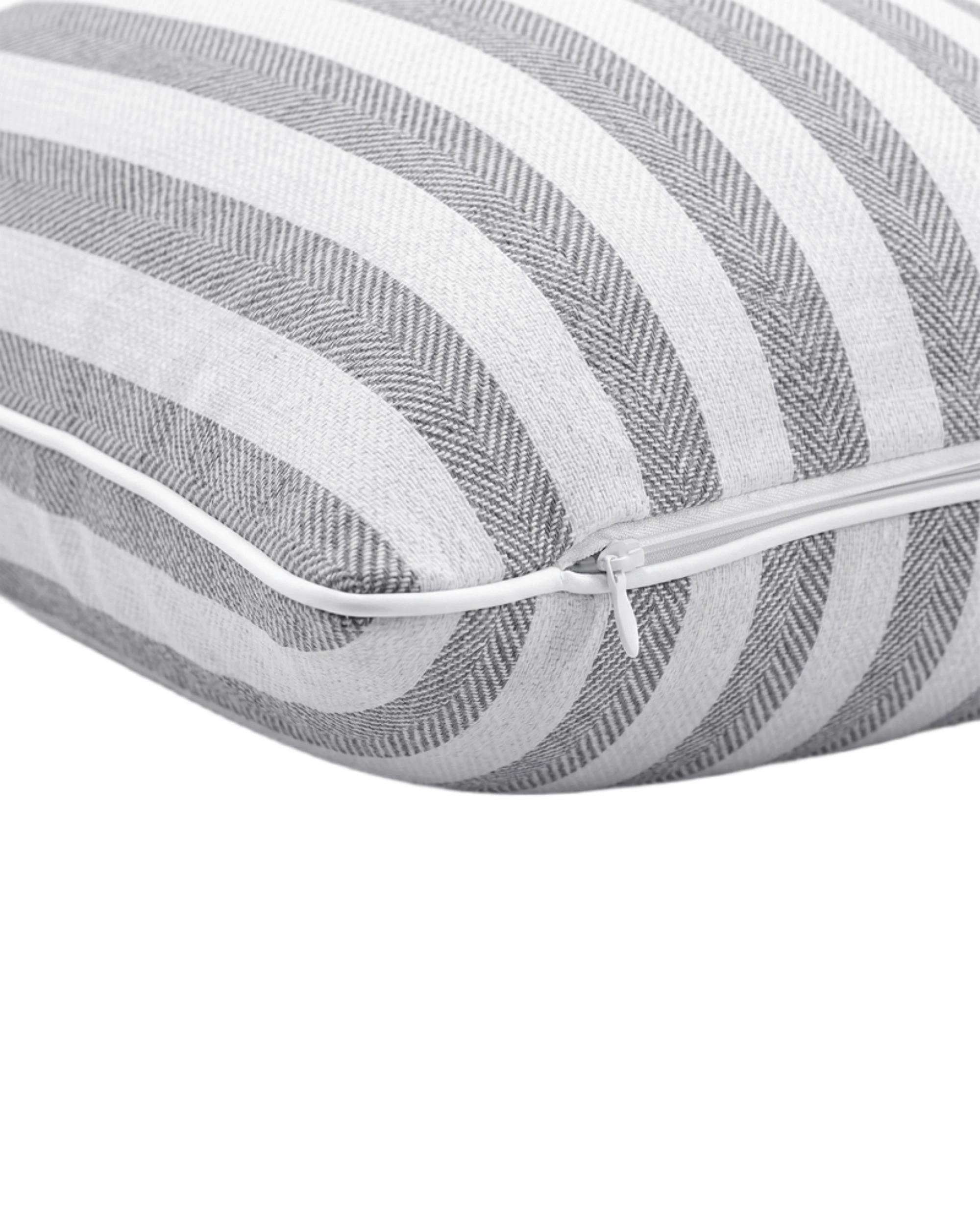 3 Gioia Casa 2-Pack Yarn-Dyed Linen Cotton Cushion Covers 30x50cm - Grey, 3 of 3