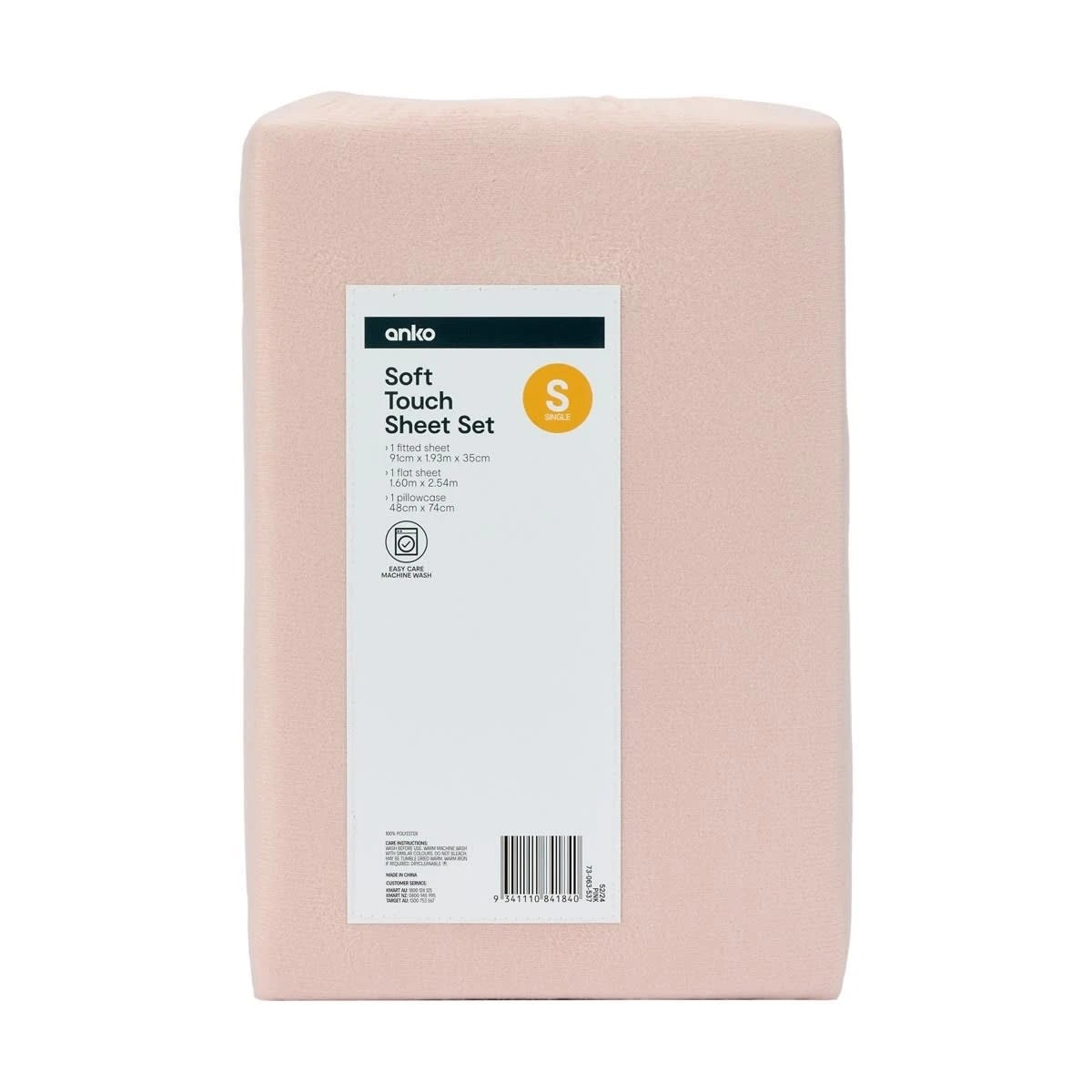7 Soft Touch Sheet Set - Single Bed, Pink, 7 of 7